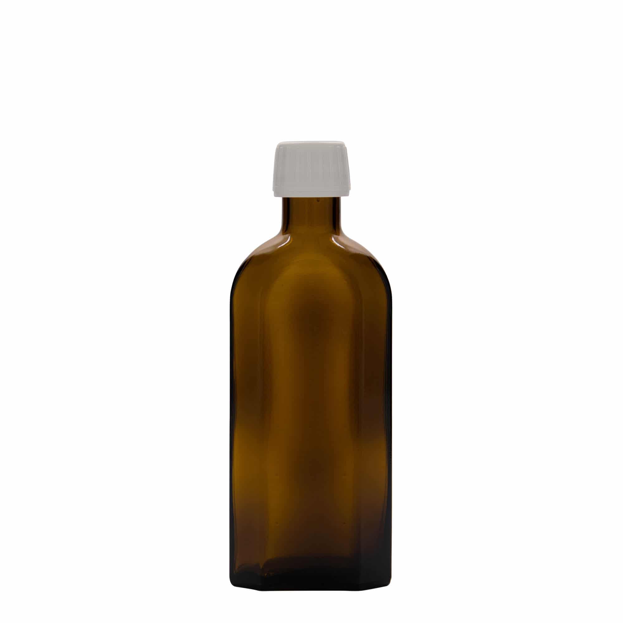 250 ml medicine bottle ‘Meplat’, oval, glass, brown, closure: PP 28