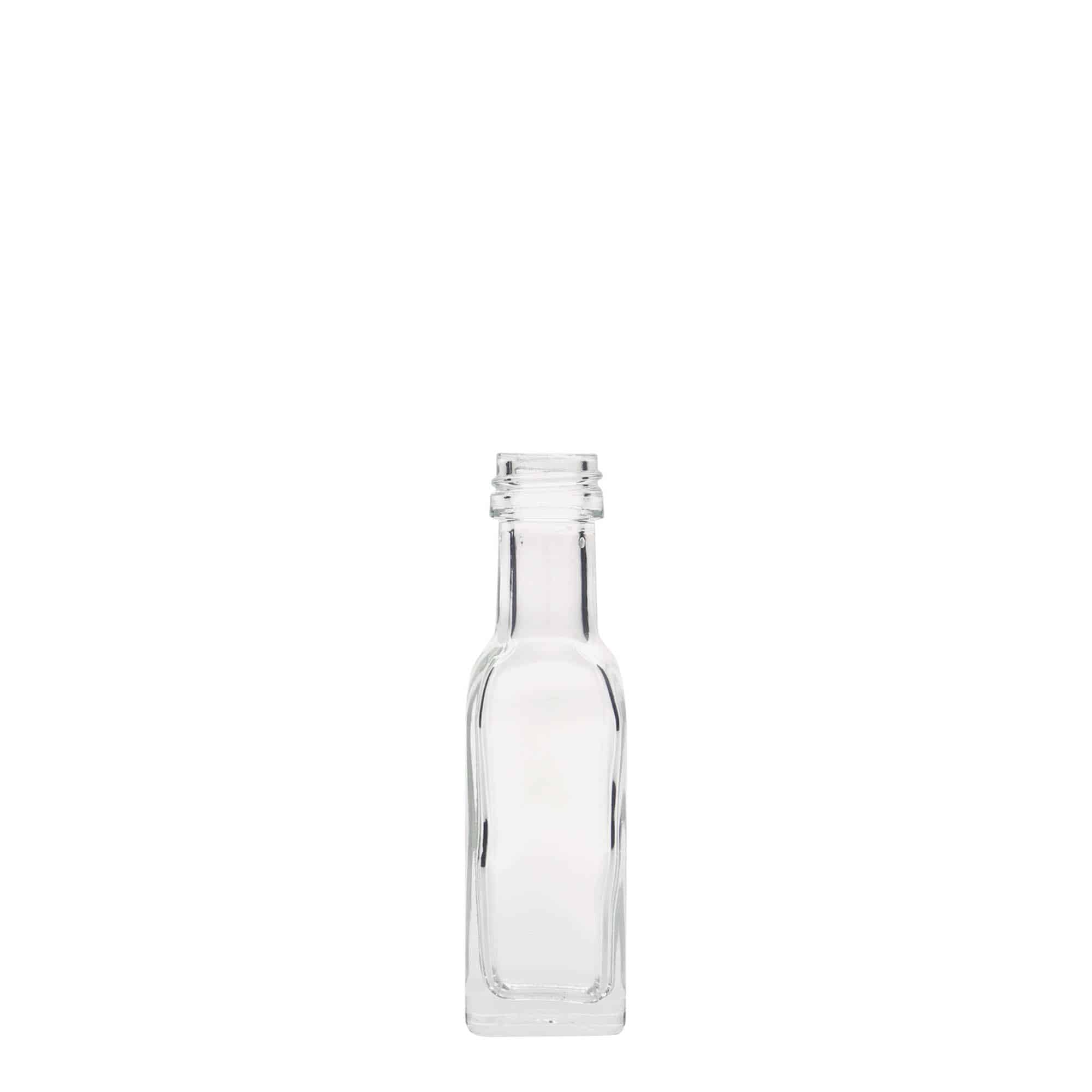 20 ml glass bottle 'Marasca', square, closure: PP 18