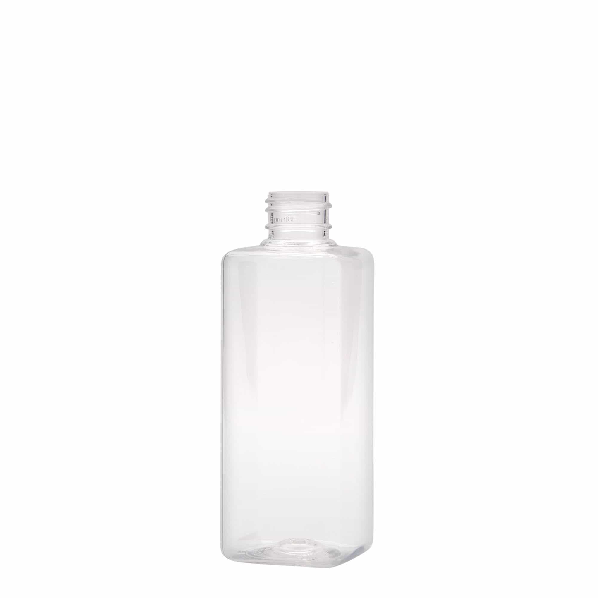 200 ml PET bottle 'Karl', square, plastic, closure: GPI 24/410