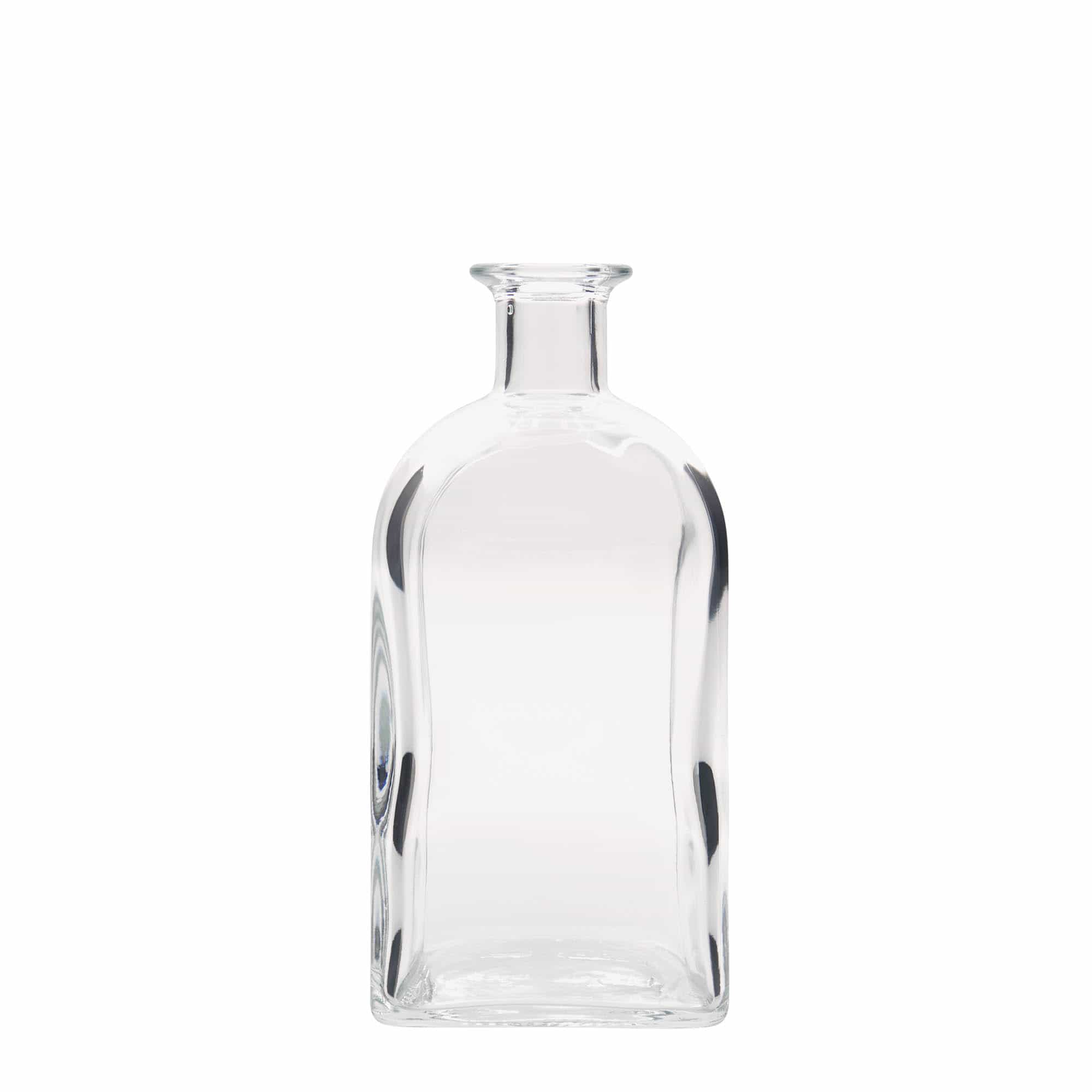 700 ml glass apothecary bottle Carré, square, closure: cork