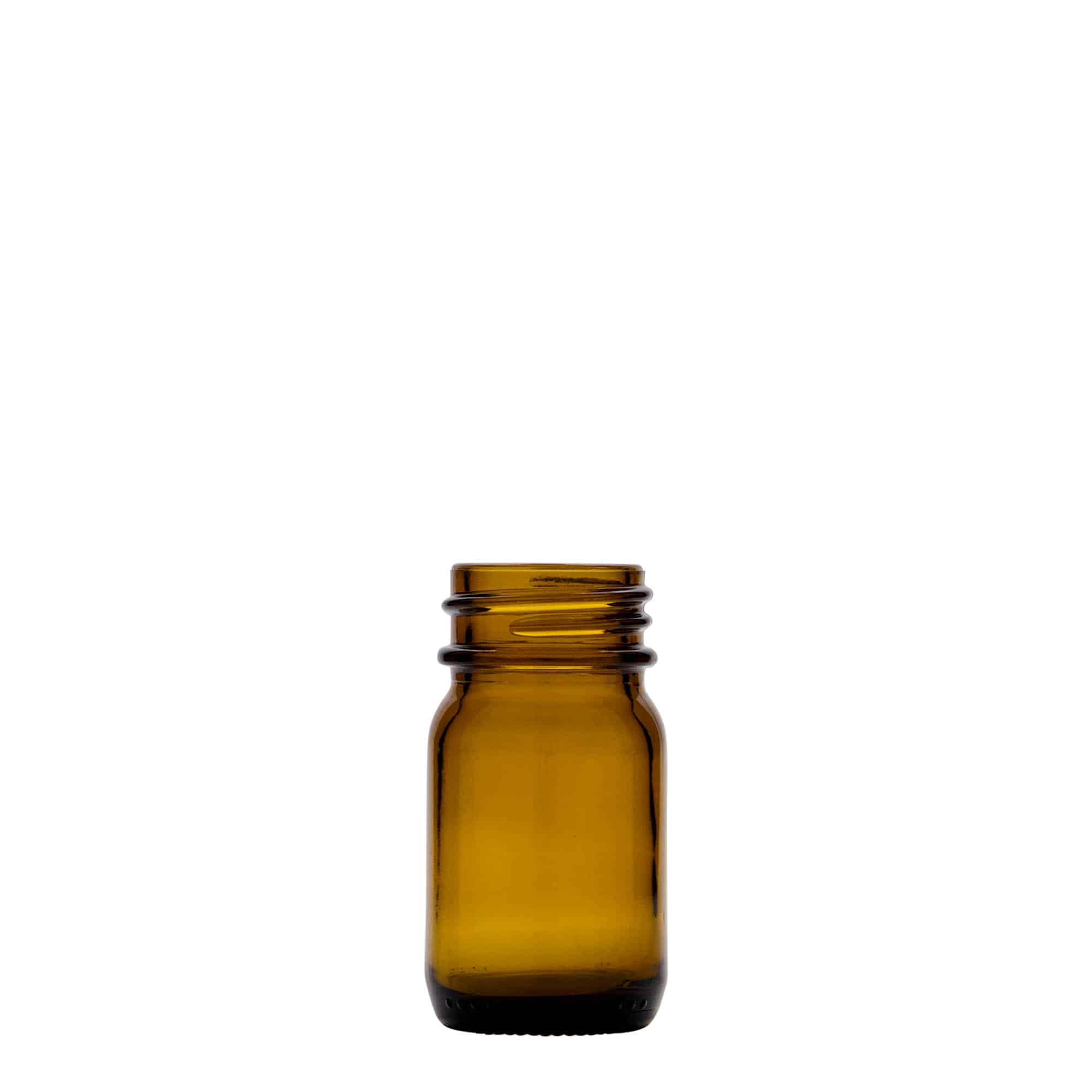 30 ml wide mouth jar, brown, closure: DIN 32