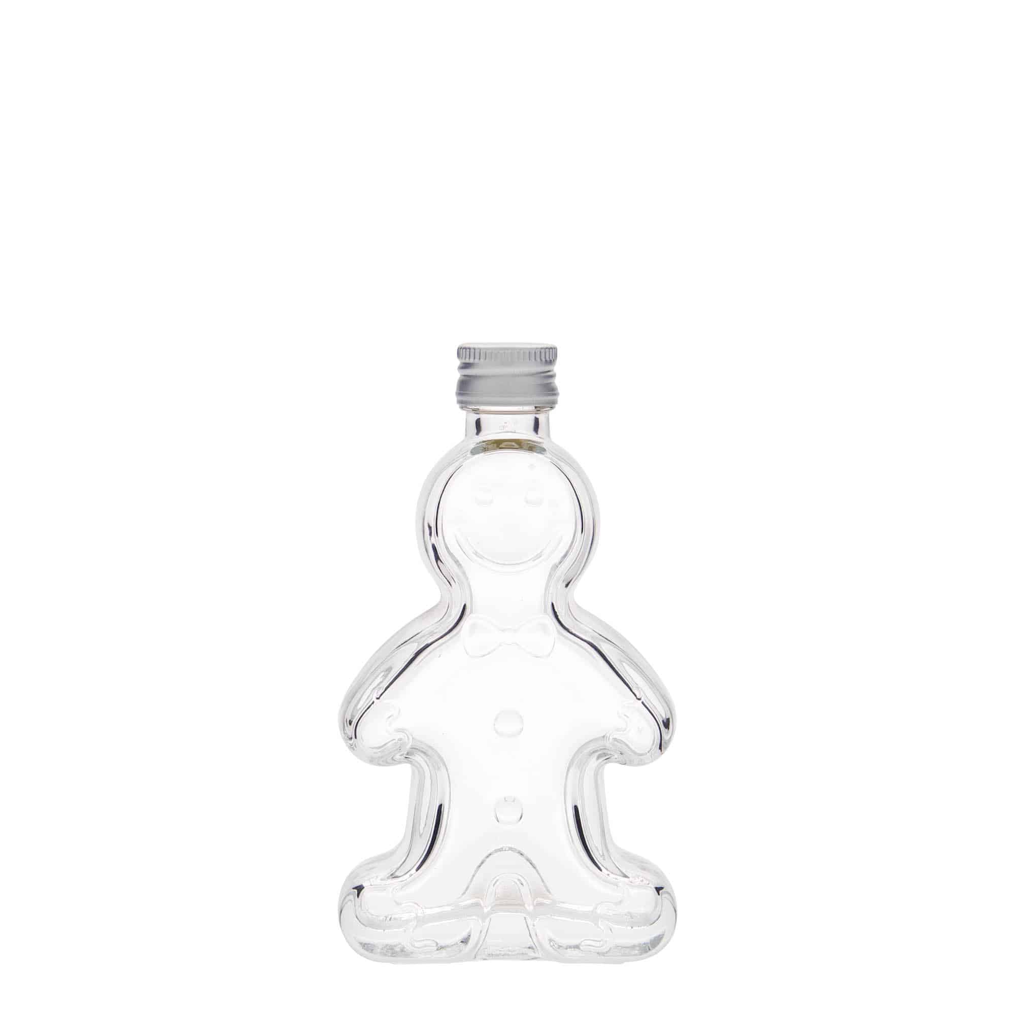 50 ml glass bottle 'Gingerbread man', closure: PP 18