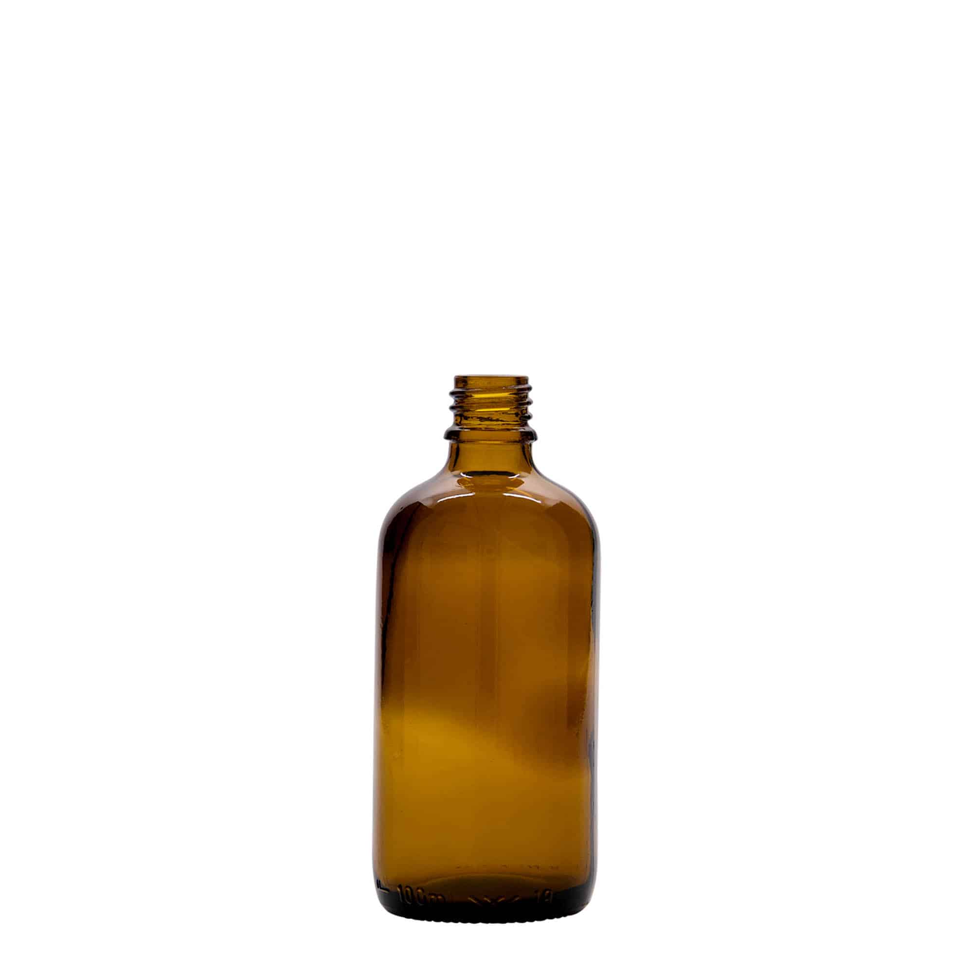 100 ml medicine bottle, glass, brown, closure: DIN 18