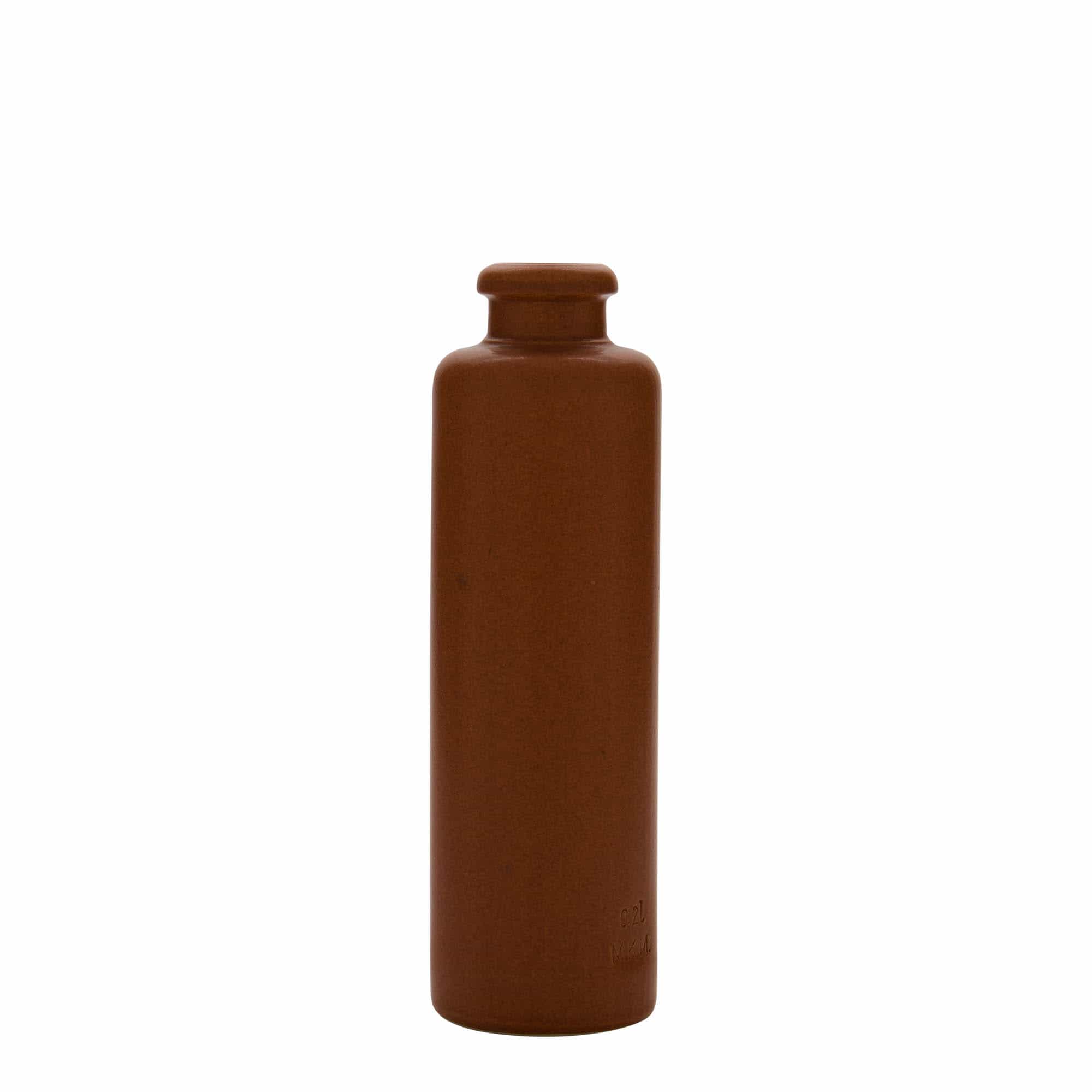 200 ml earthen jug, stoneware, red/brown, mouth: cork