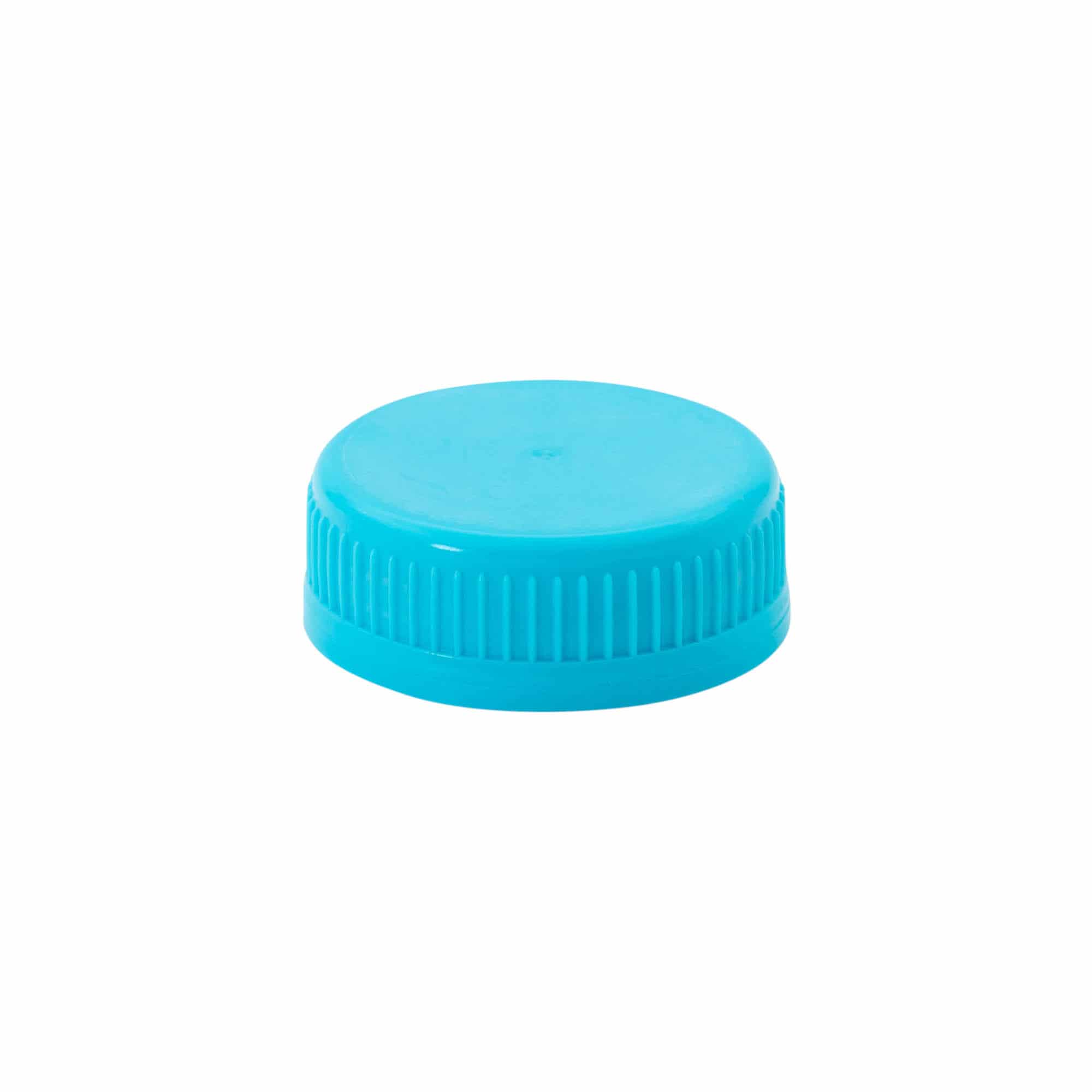 40 mm screw cap, PE plastic, light blue