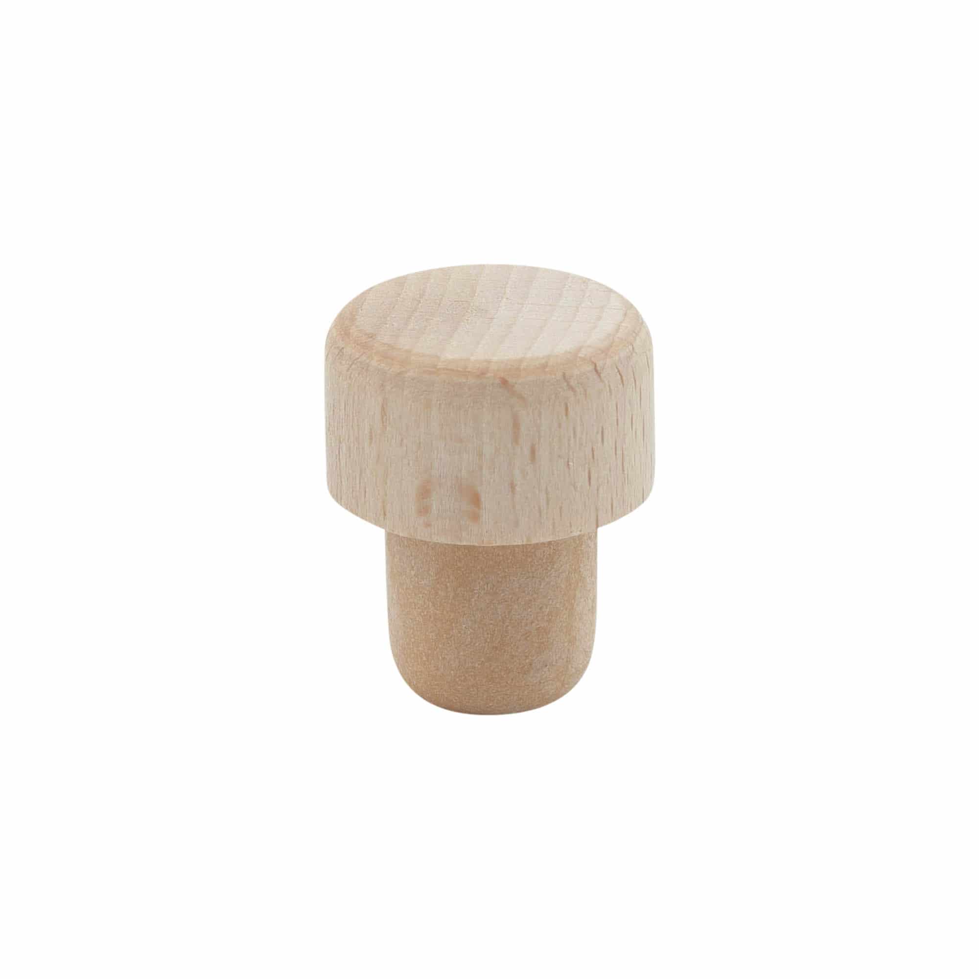 19 mm mushroom cork with dispensing hole, plastic/wood, multicolour, for opening: cork