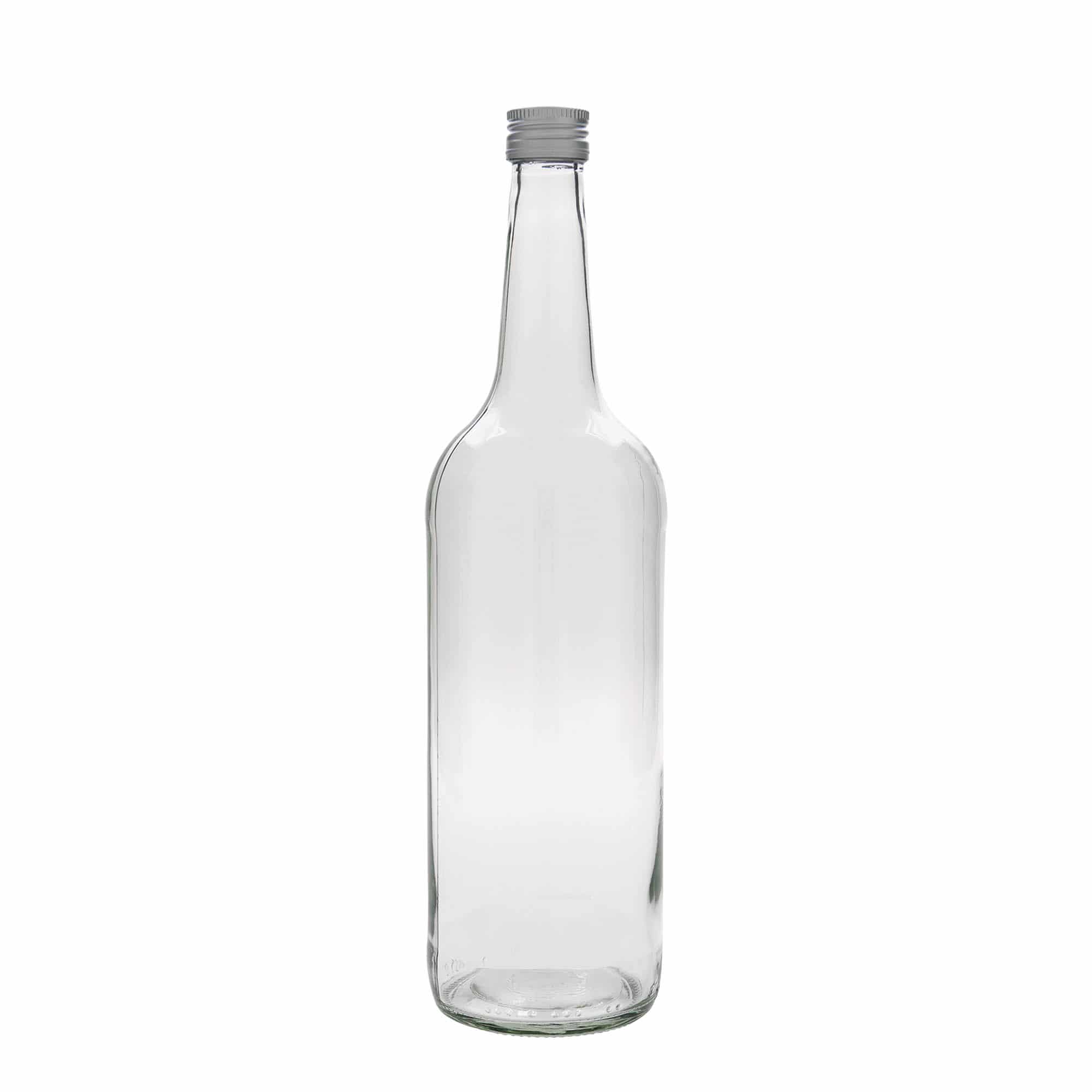 1,000 ml straight neck glass bottle, closure: PP 28