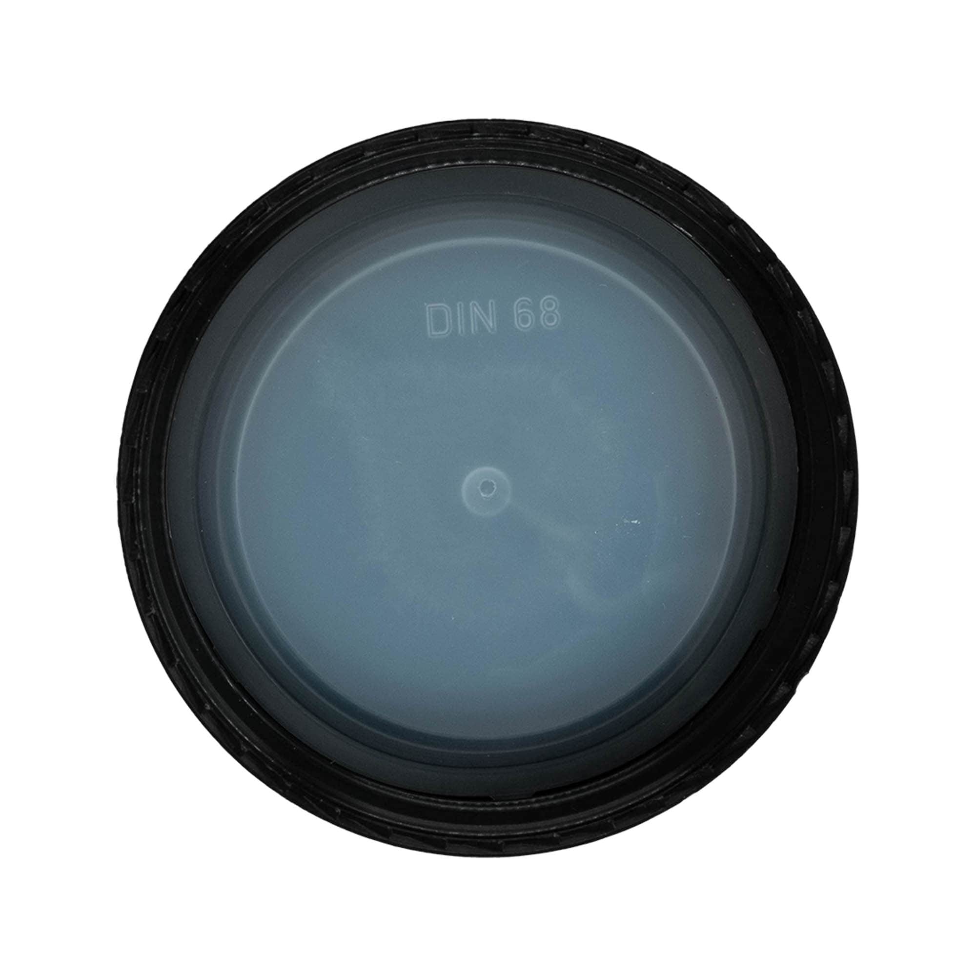 Screw cap, PP plastic, black, for opening: DIN 68