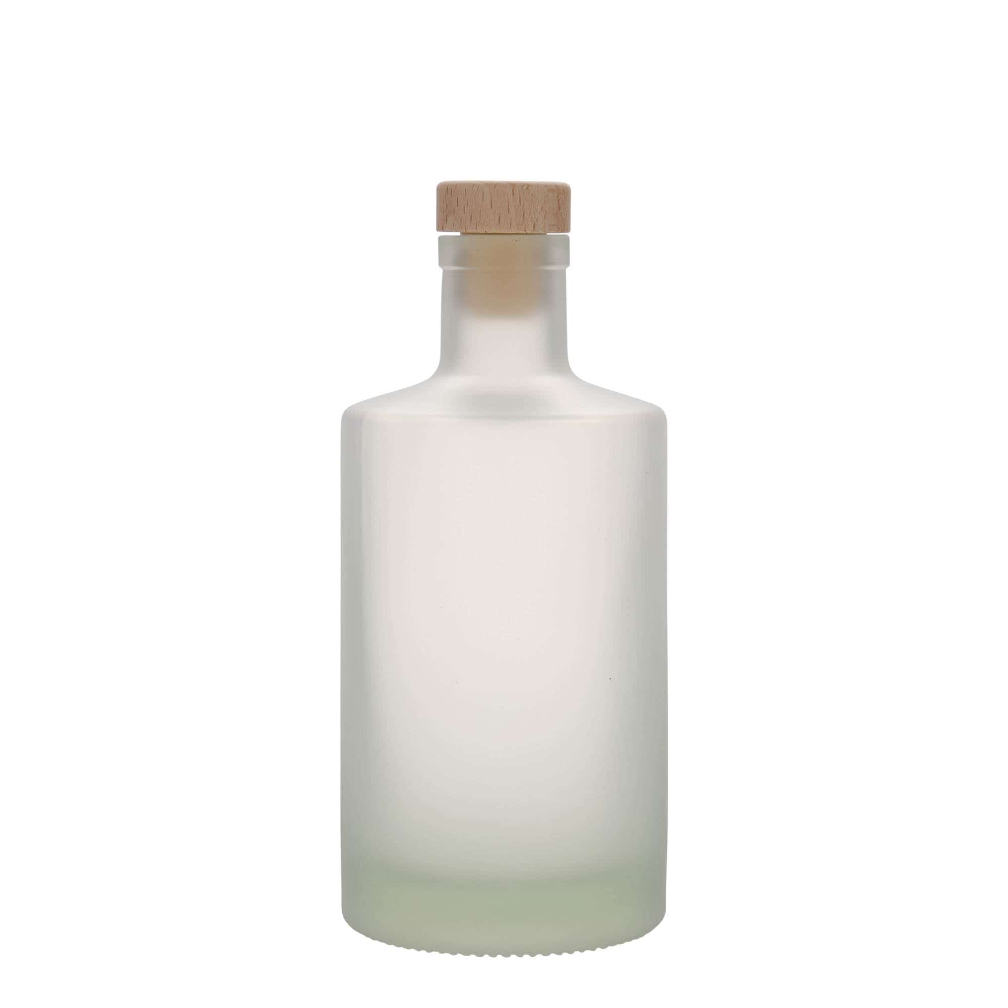 500 ml glass bottle 'Caroline', frosted, closure: cork