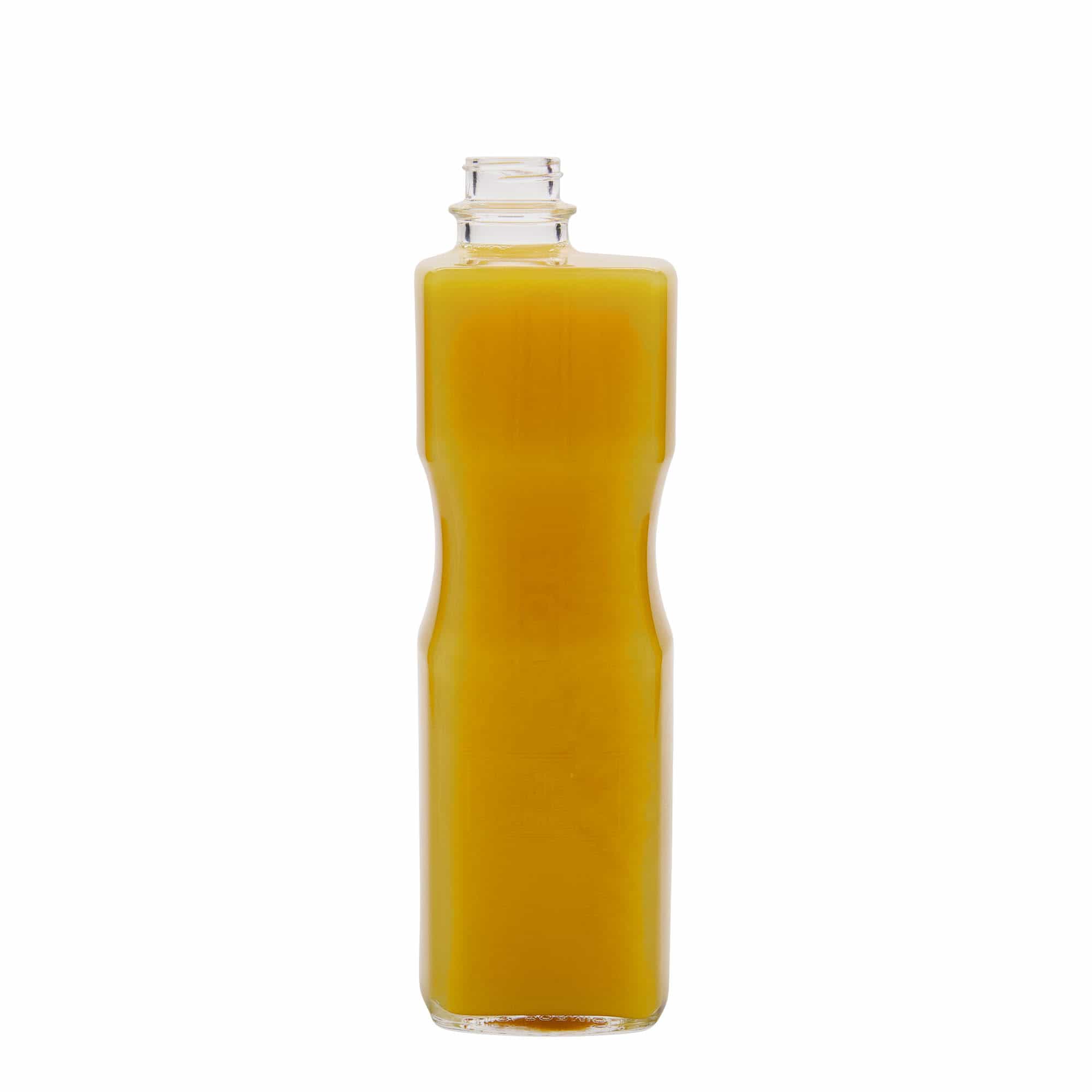 1,000 ml glass bottle 'Optima Juice', rectangular, closure: screw cap