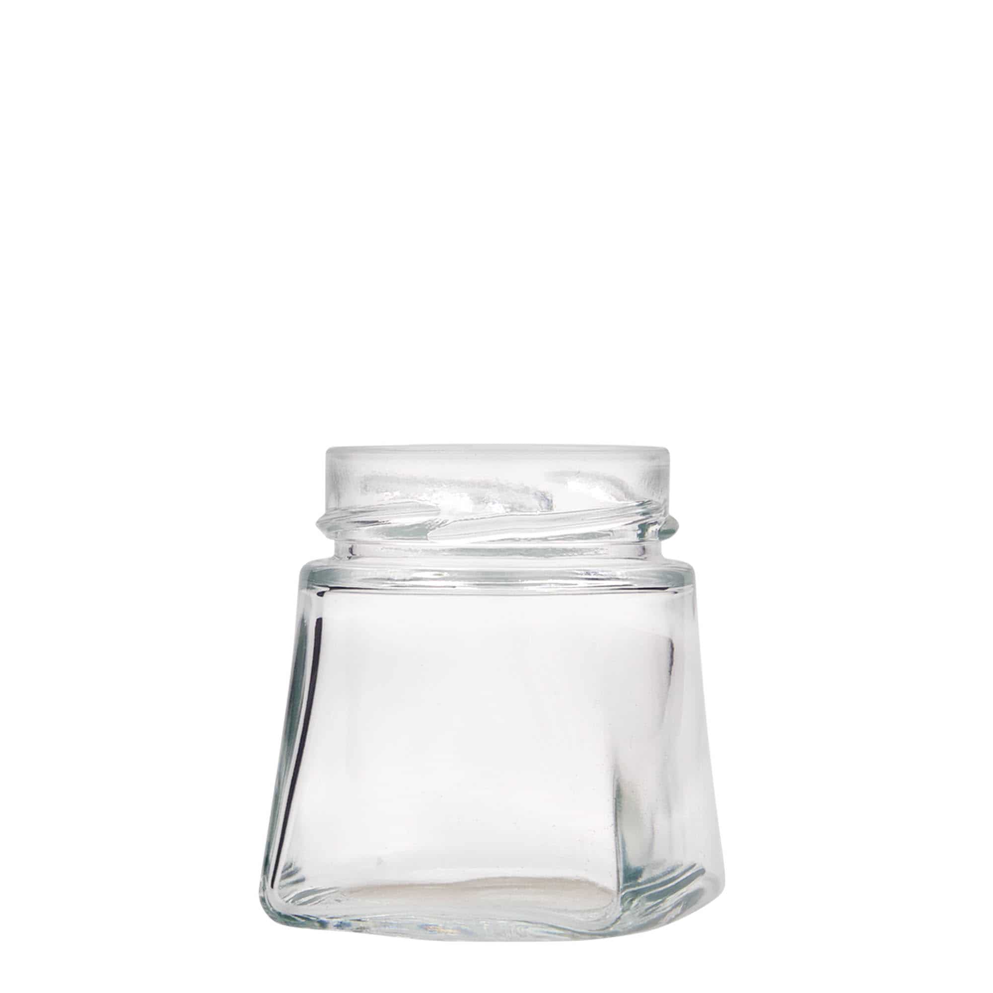 212 ml square jar 'Luxor', closure: deep twist off (DTO 63)