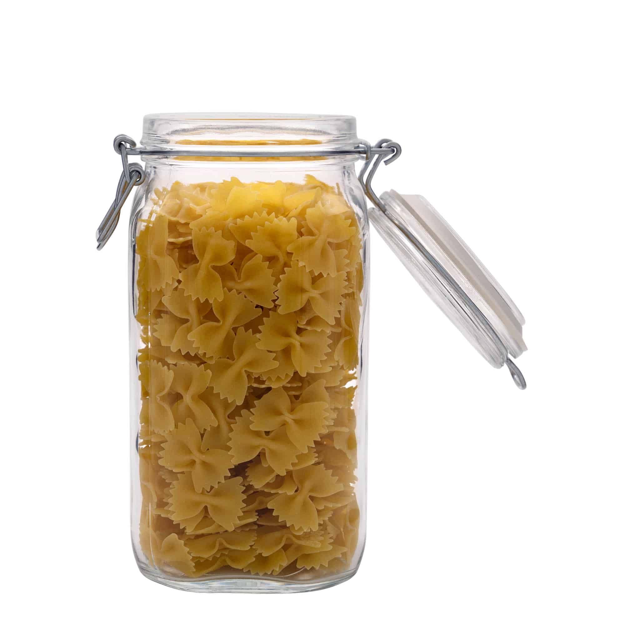 1,500 ml clip top jar 'Fido', square, closure: clip top