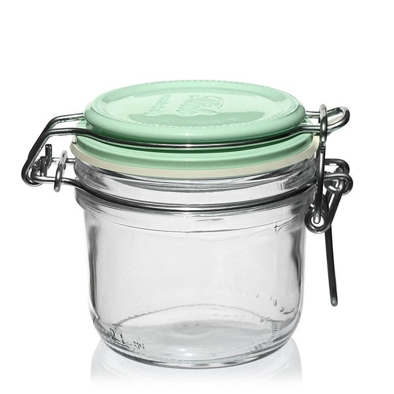 200 ml clip top jar 'Fido', green, closure: clip top