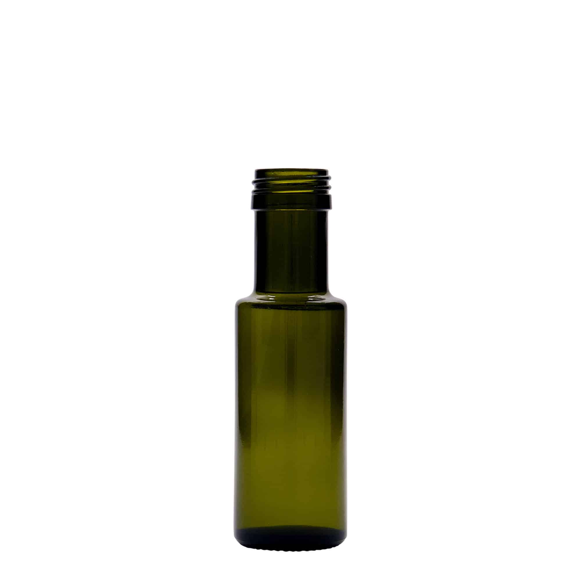 100 ml glass bottle 'Dorica', antique green, closure: PP 31.5