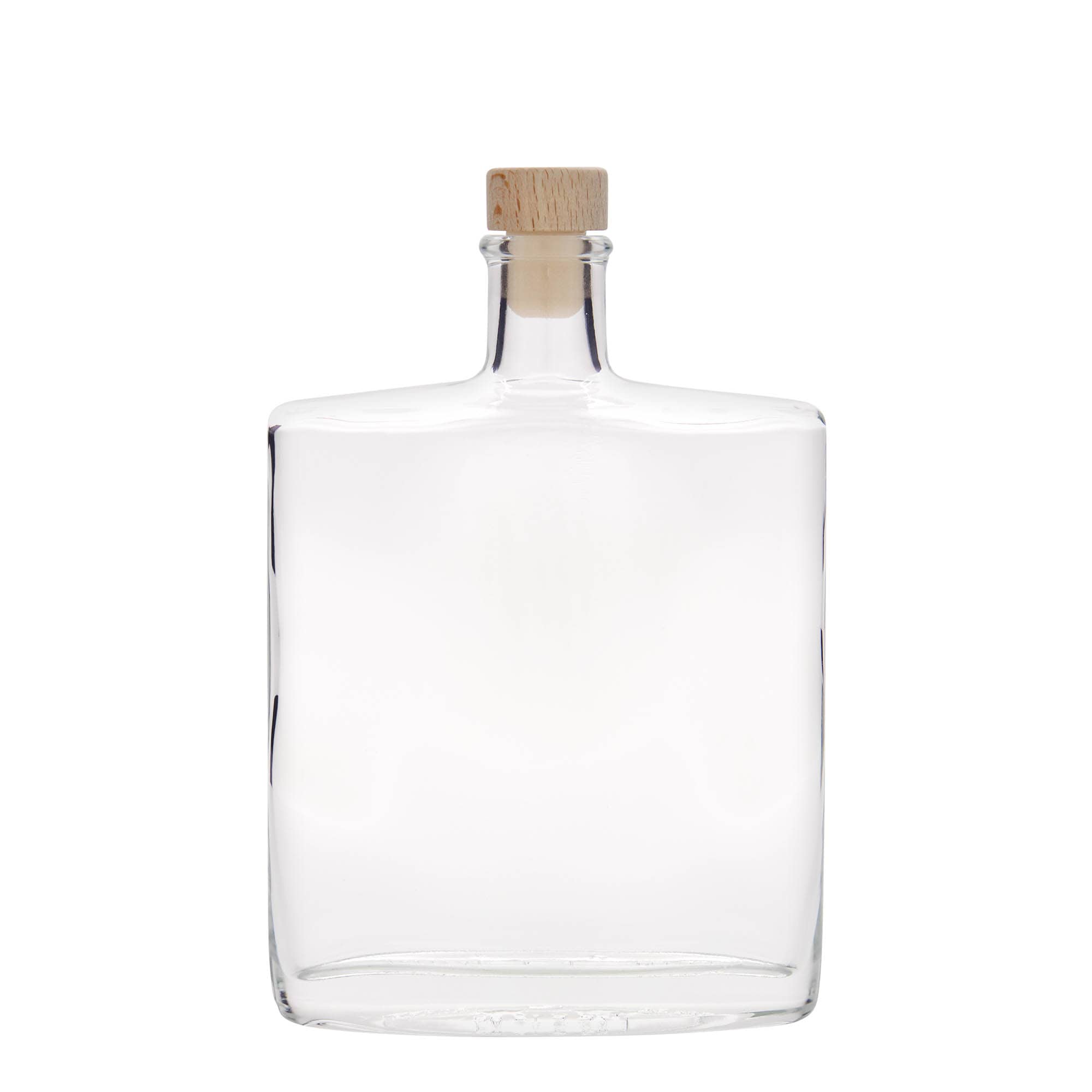 500 ml glass bottle 'Zorbas', oval, closure: cork
