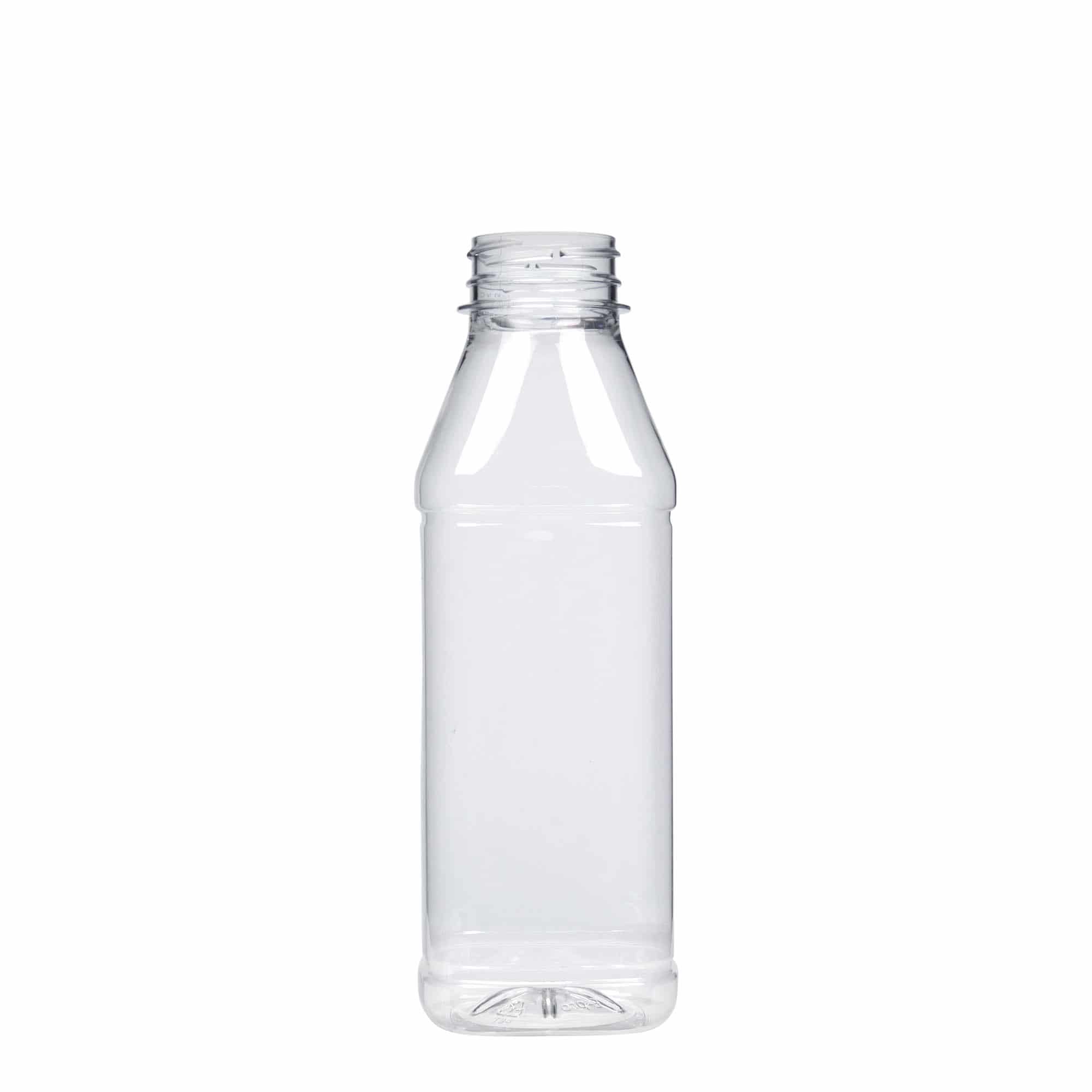 500 ml PET bottle 'Milk and Juice Carré', square, plastic, closure: 38 mm