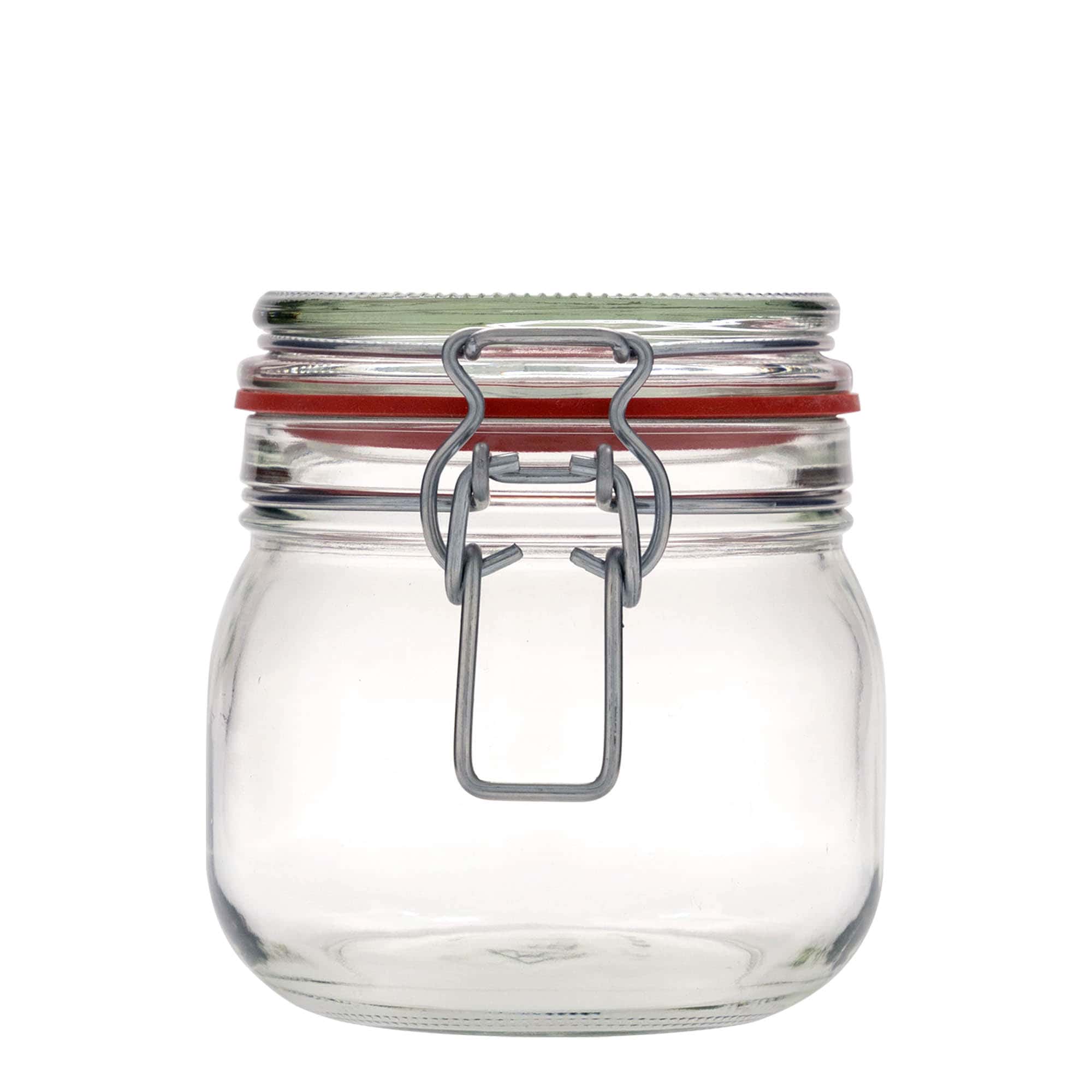 634 ml bulbous clip top jar, closure: clip top