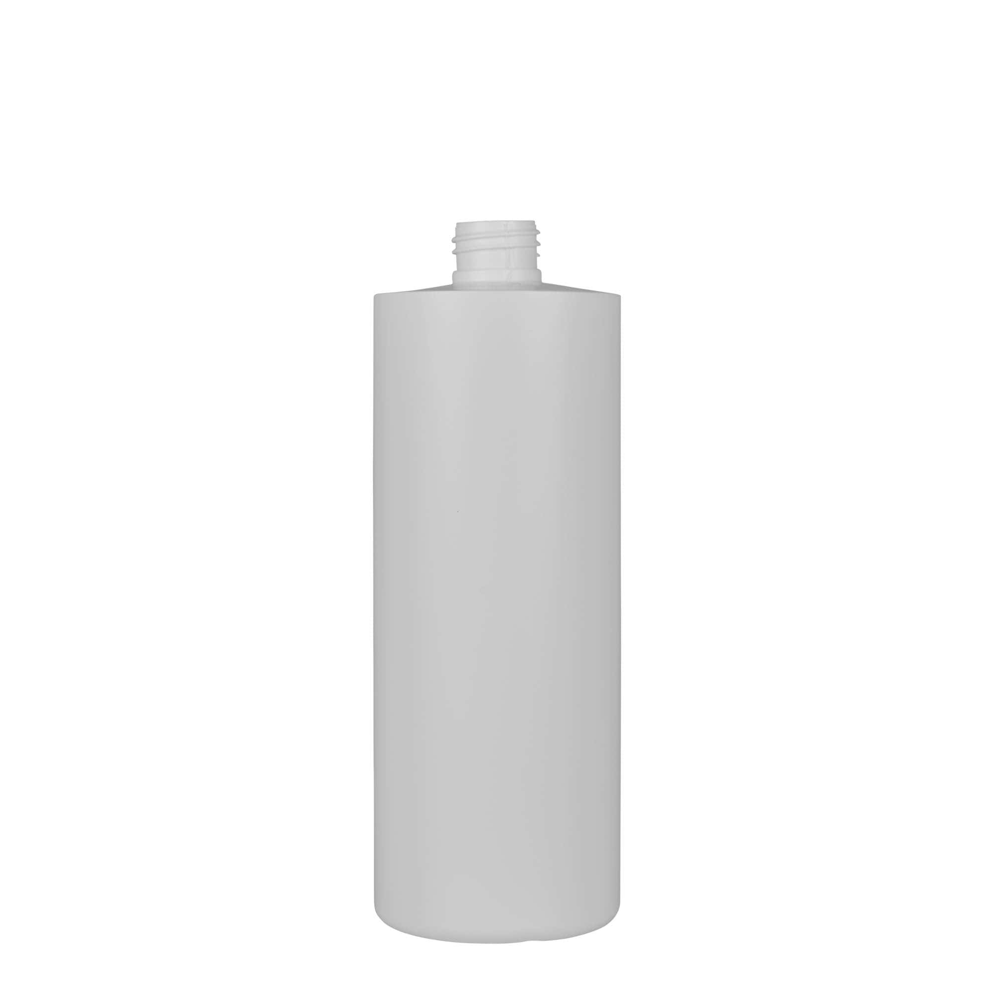 500 ml plastic bottle 'Pipe', green HDPE, white, closure: GPI 24/410