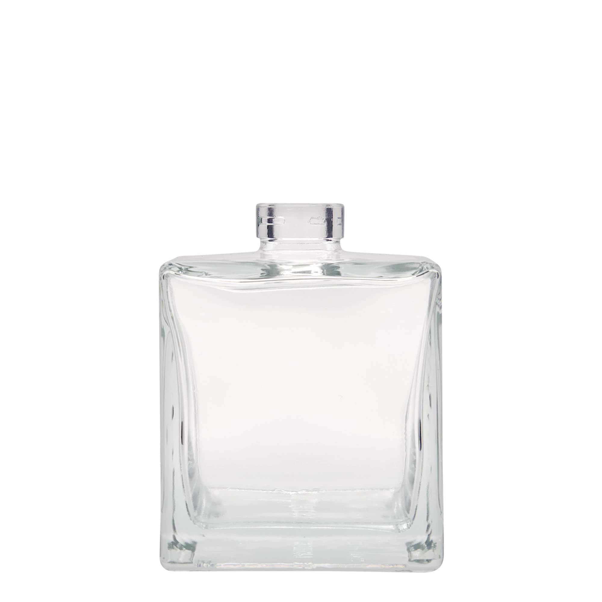 500 ml glass bottle 'Cube', square, closure: cork