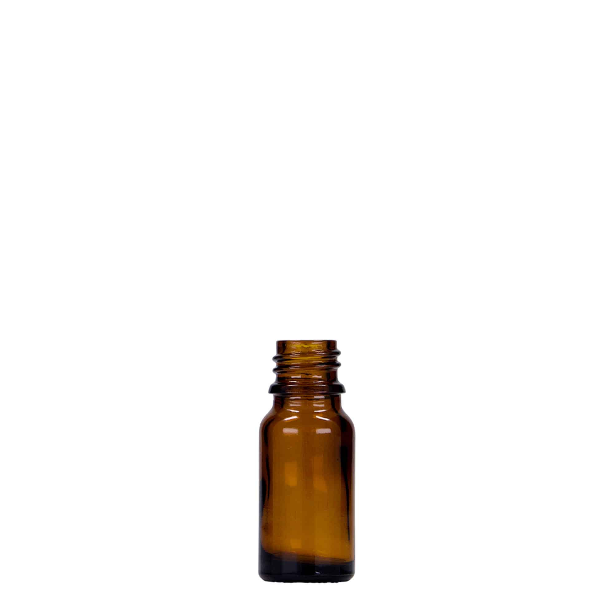 10 ml medicine bottle, glass, brown, closure: DIN 18