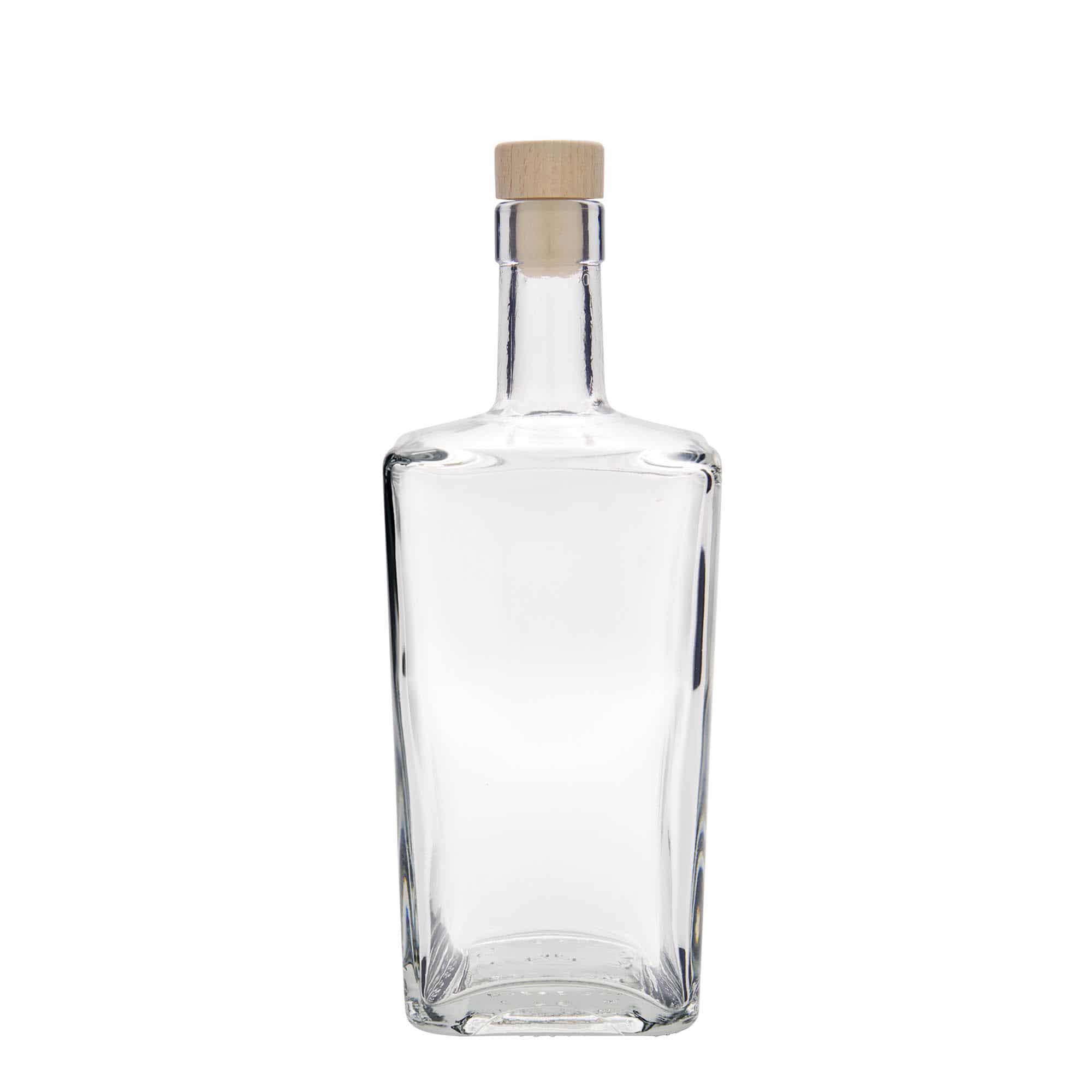 700 ml glass bottle 'Noel', square, closure: cork