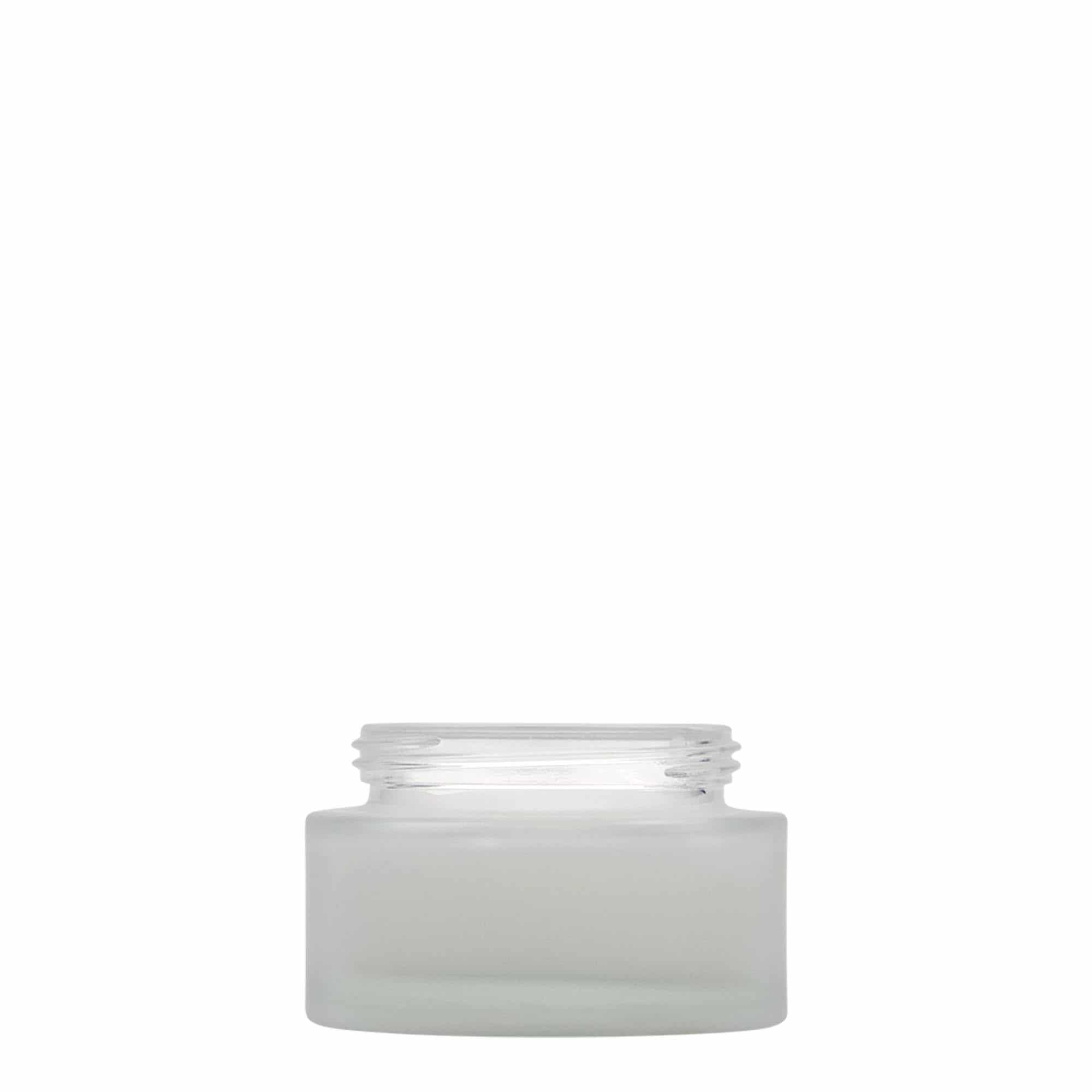 50 ml cosmetic jar 'Platin Edition', glass, frosted, closure: screw cap