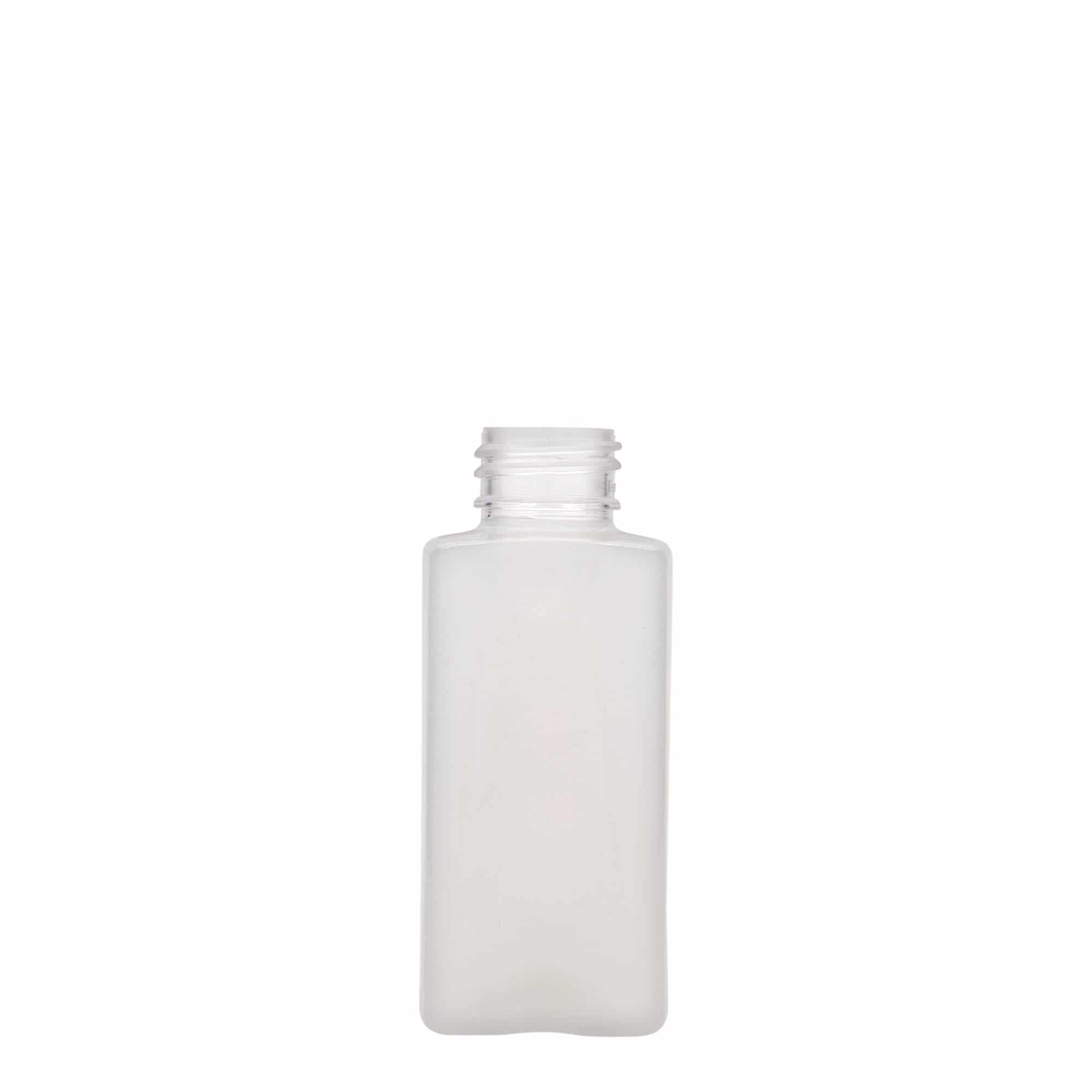 100 ml PET bottle 'Karl', square, plastic, closure: GPI 24/410