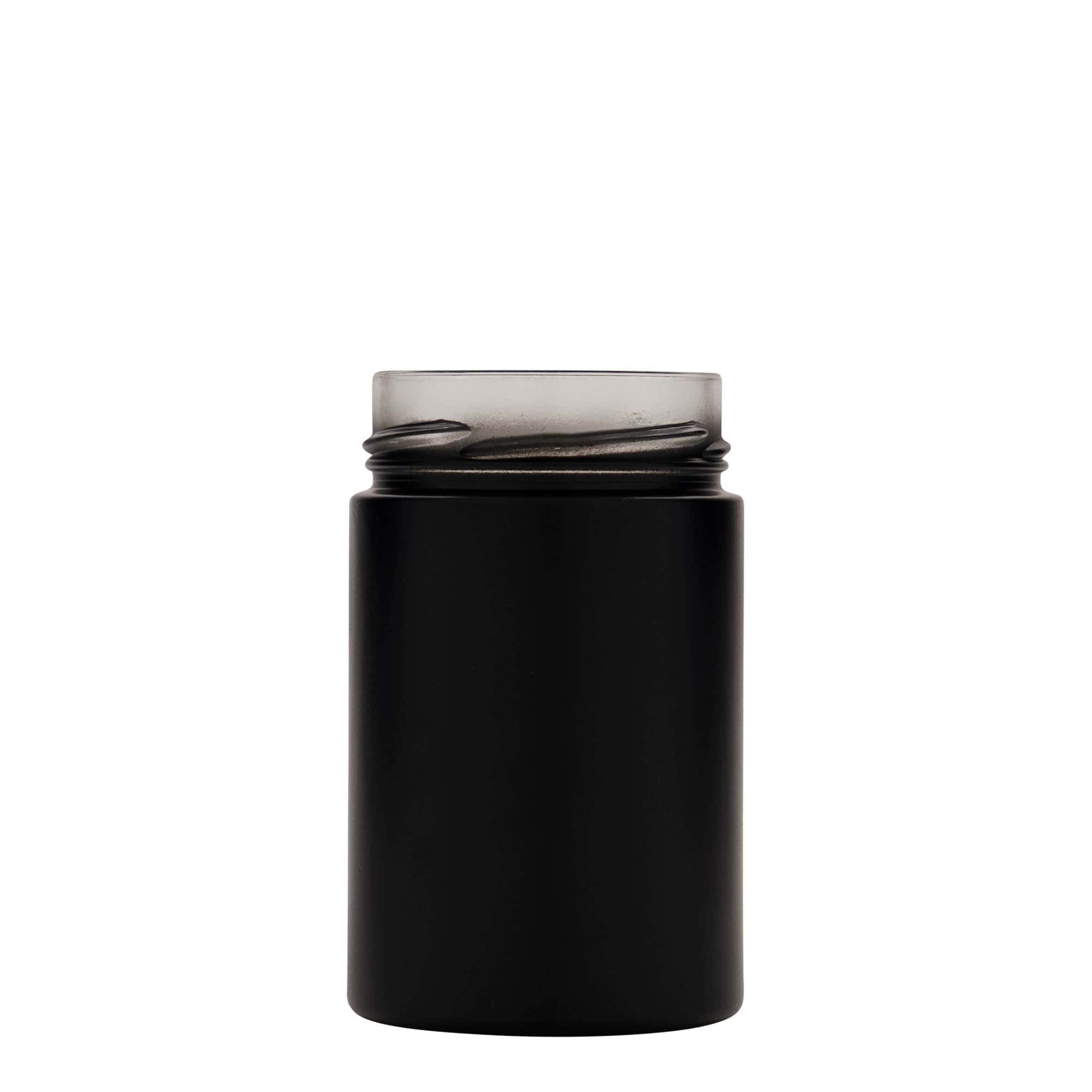 327 ml round jar 'Aurora', black, closure: deep twist off (DTO 66)