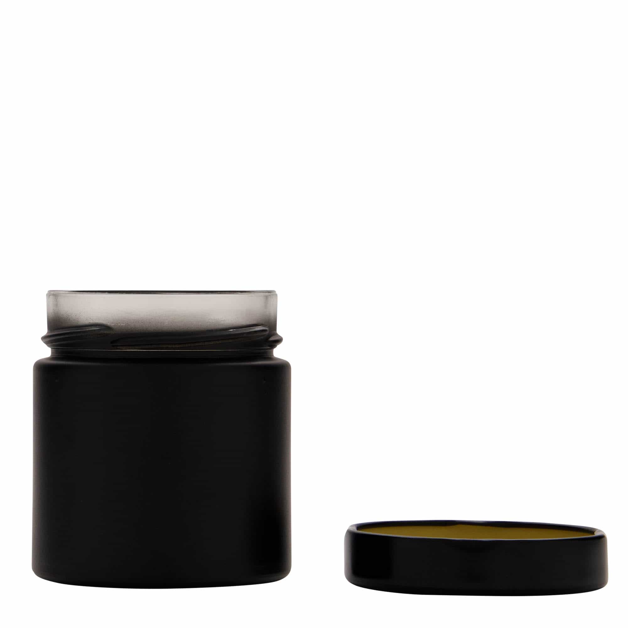 220 ml round jar 'Aurora', black, closure: deep twist off (DTO 66)