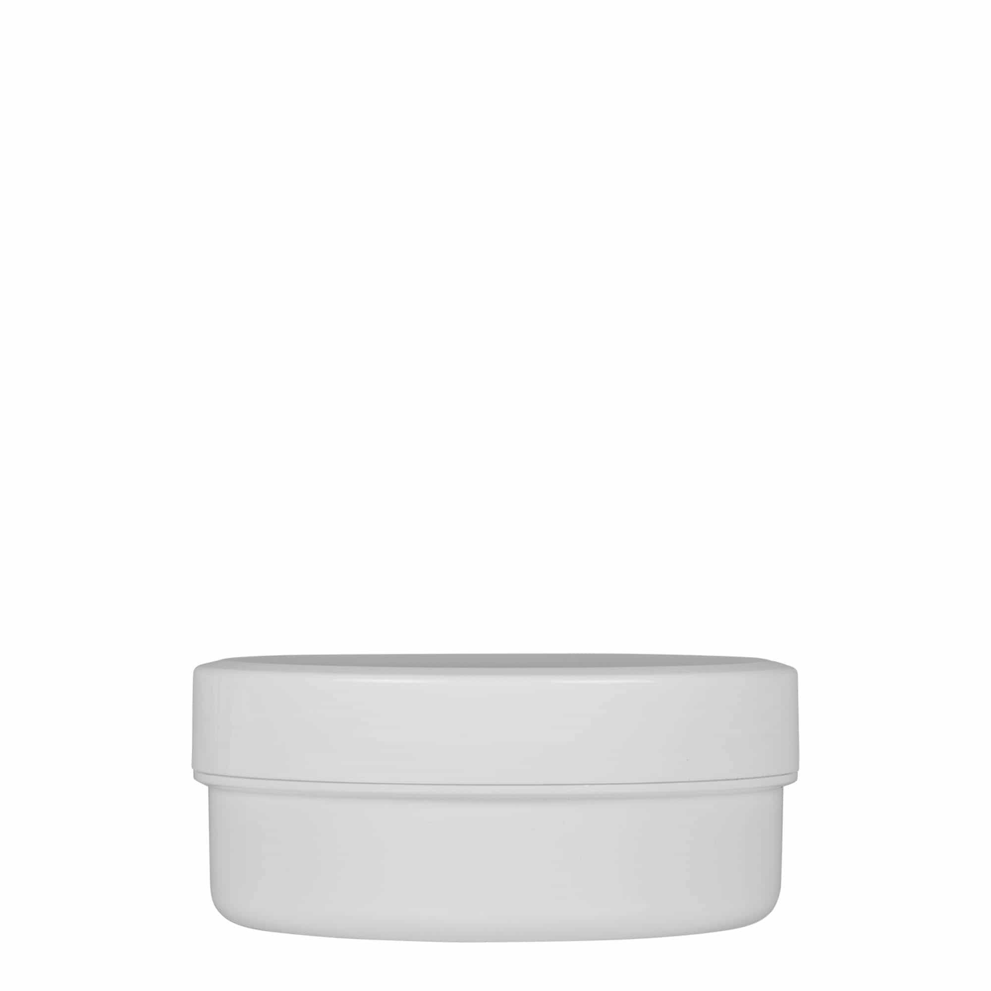 125 ml plastic jar 'White Line', PP, white, closure: screw cap