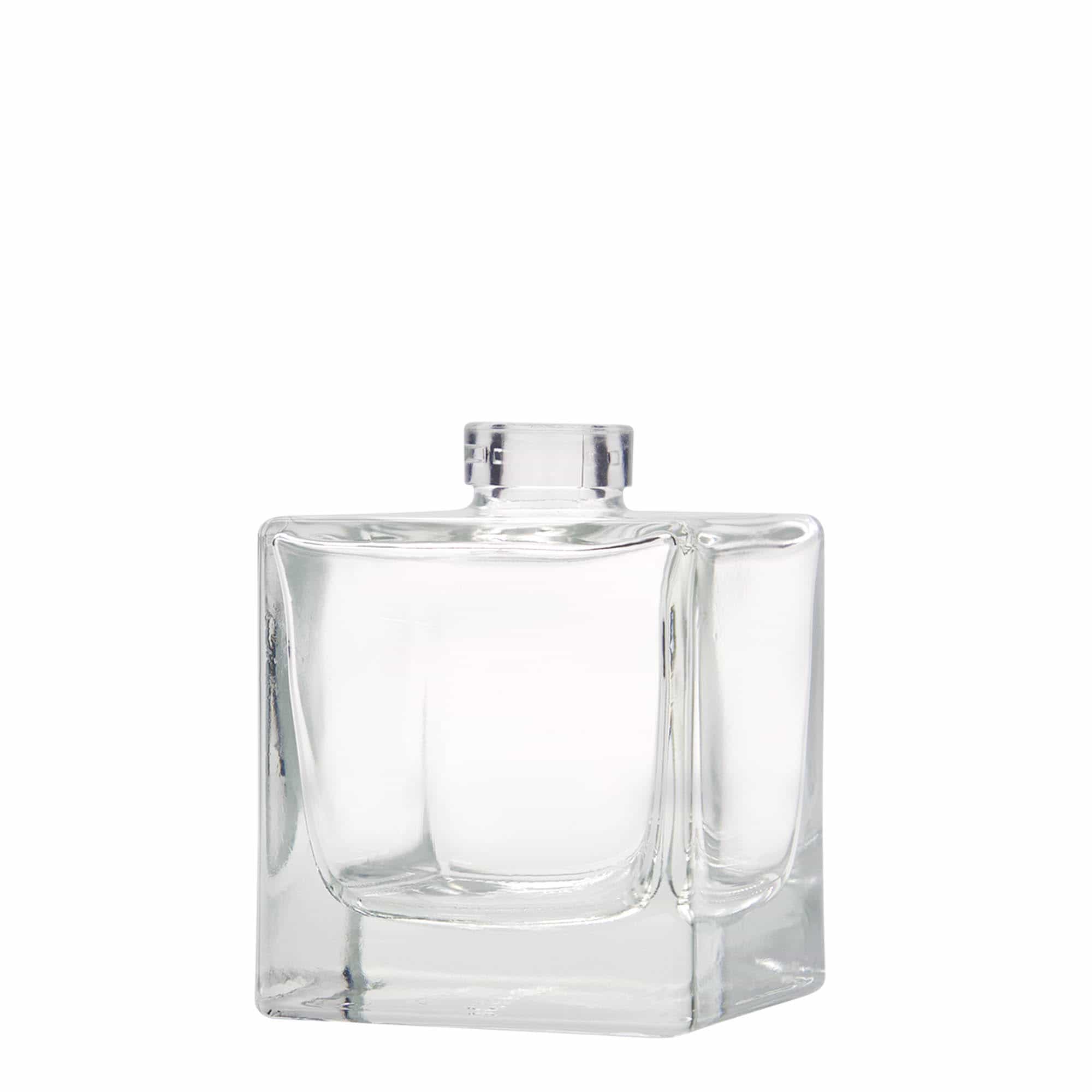 200 ml glass bottle 'Cube', square, closure: cork