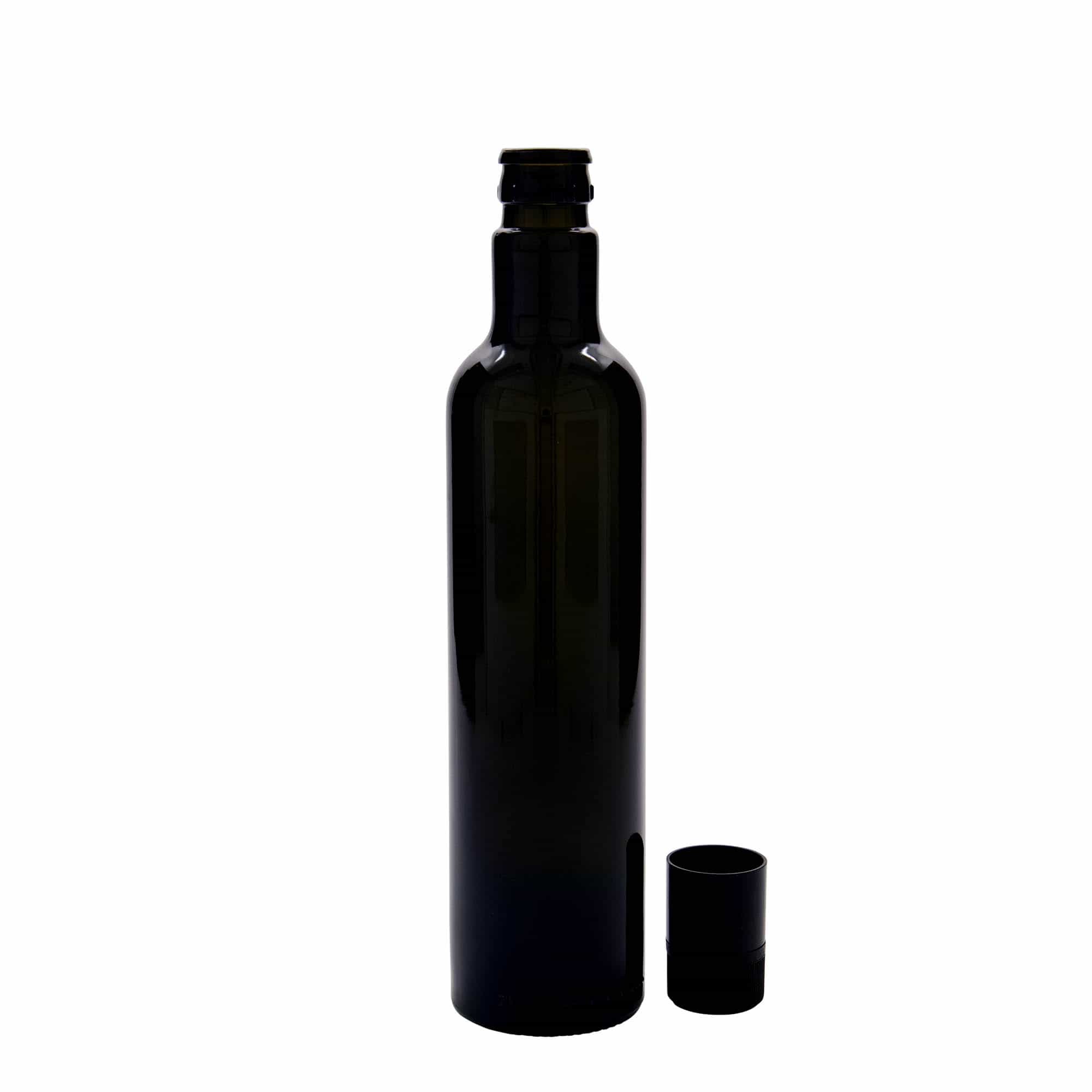 500 ml oil/vinegar bottle 'Willy New', glass, antique green, closure: DOP