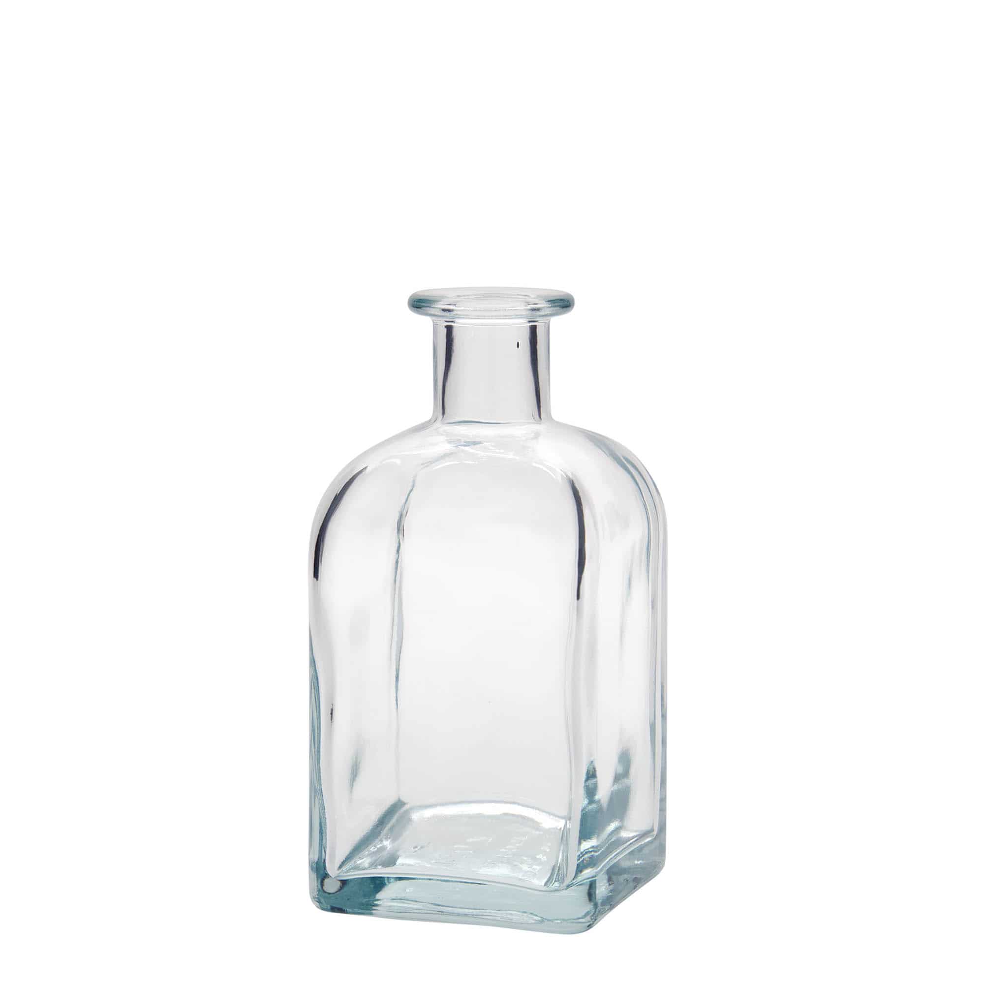 350 ml glass apothecary bottle Carré, square, closure: cork