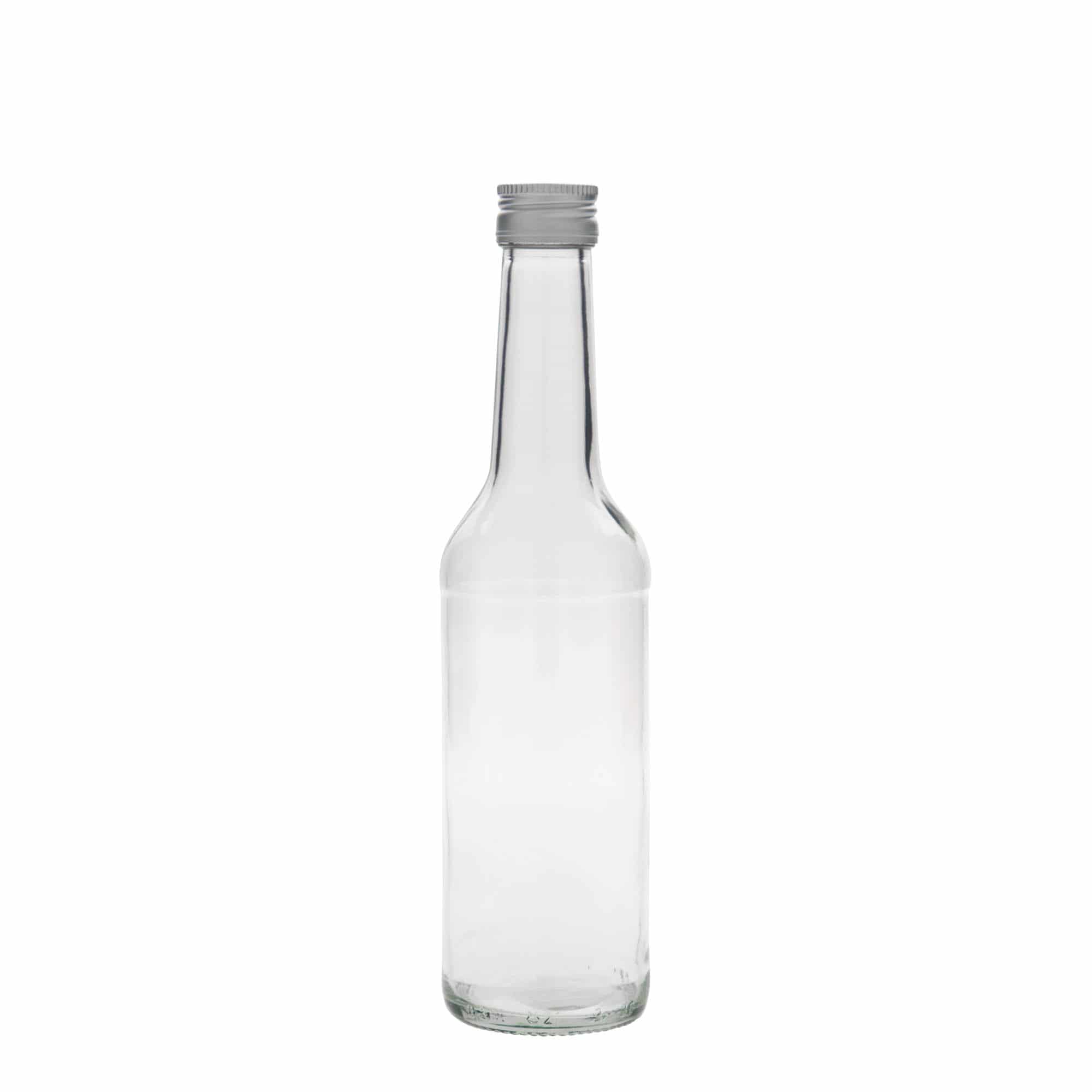 350 ml straight neck glass bottle, closure: PP 28