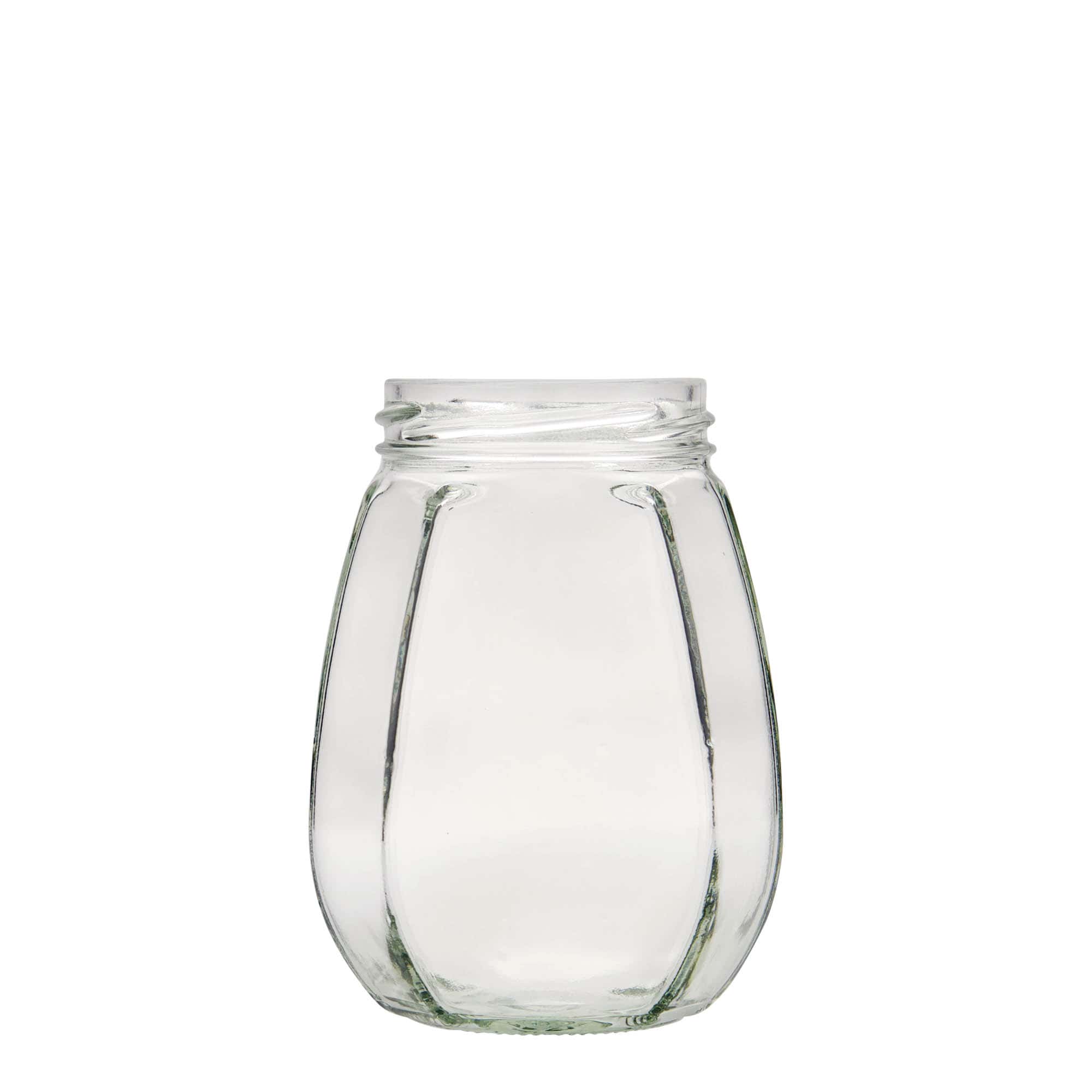 385 ml decorative jar, hexagonal, closure: twist off (TO 63)