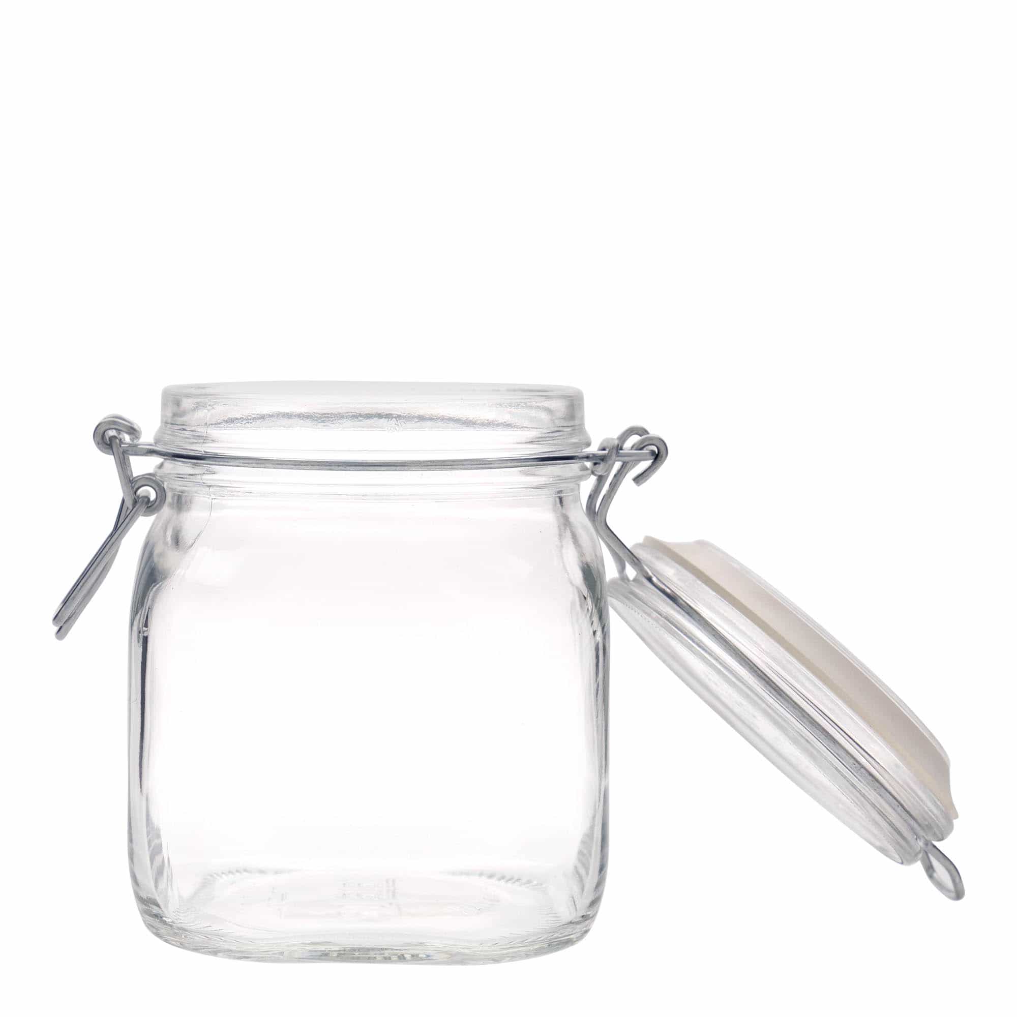 750 ml clip top jar 'Fido', square, closure: clip top