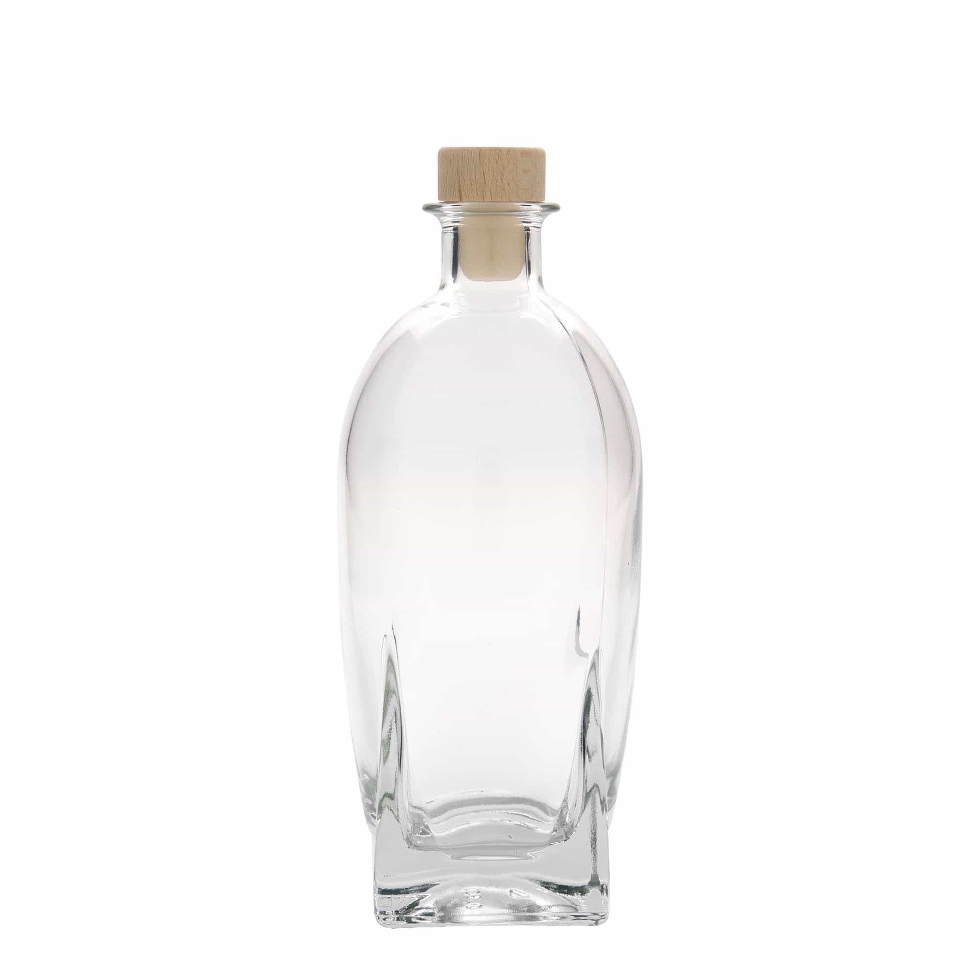500 ml glass bottle 'Zino', square, closure: cork