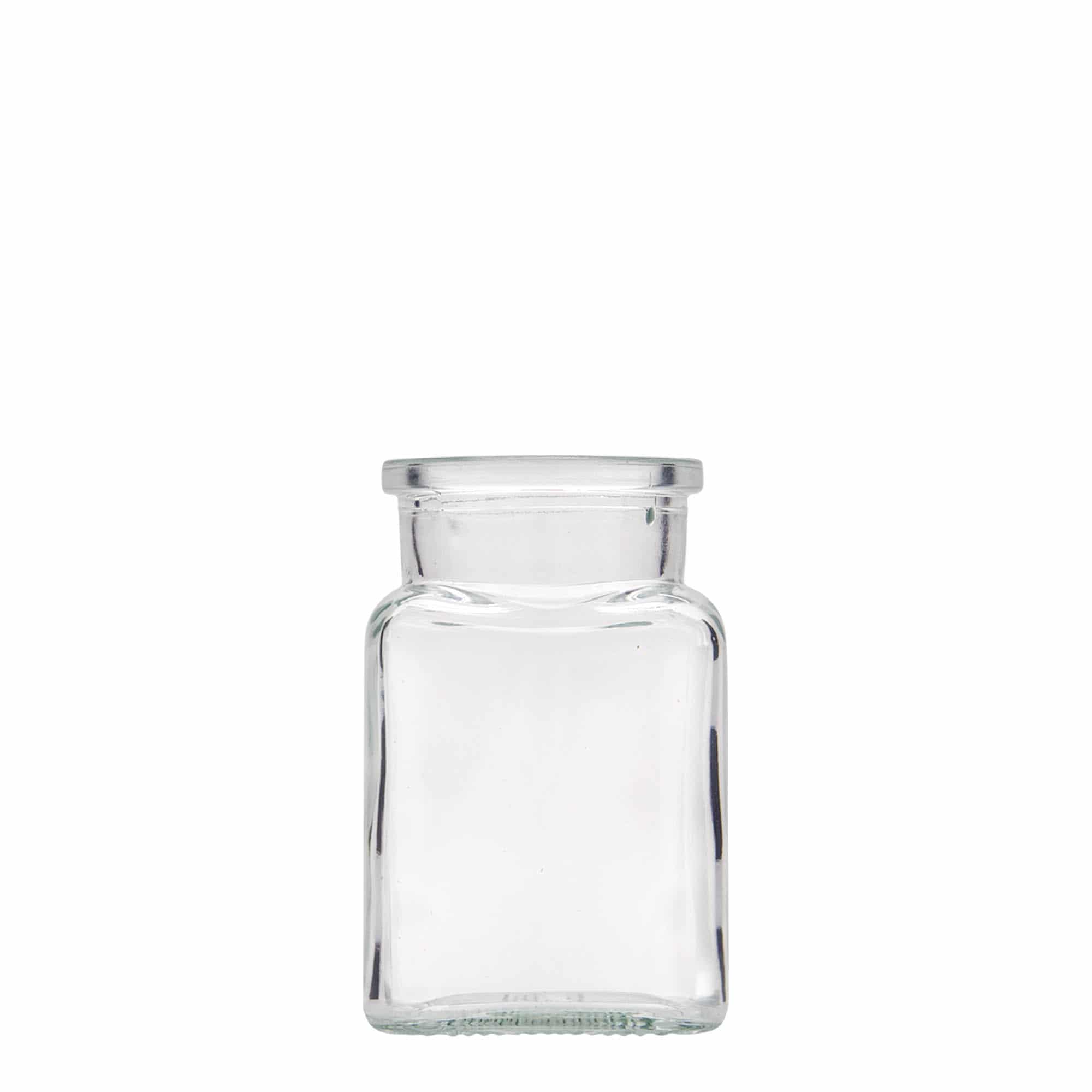 150 ml cork top jar, square, closure: cork