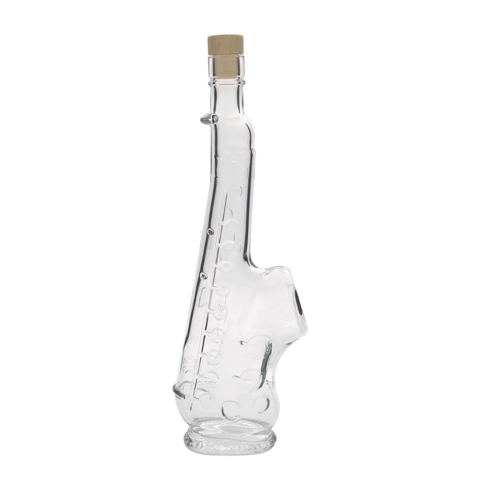 500 ml glass bottle 'Saxophone', closure: cork