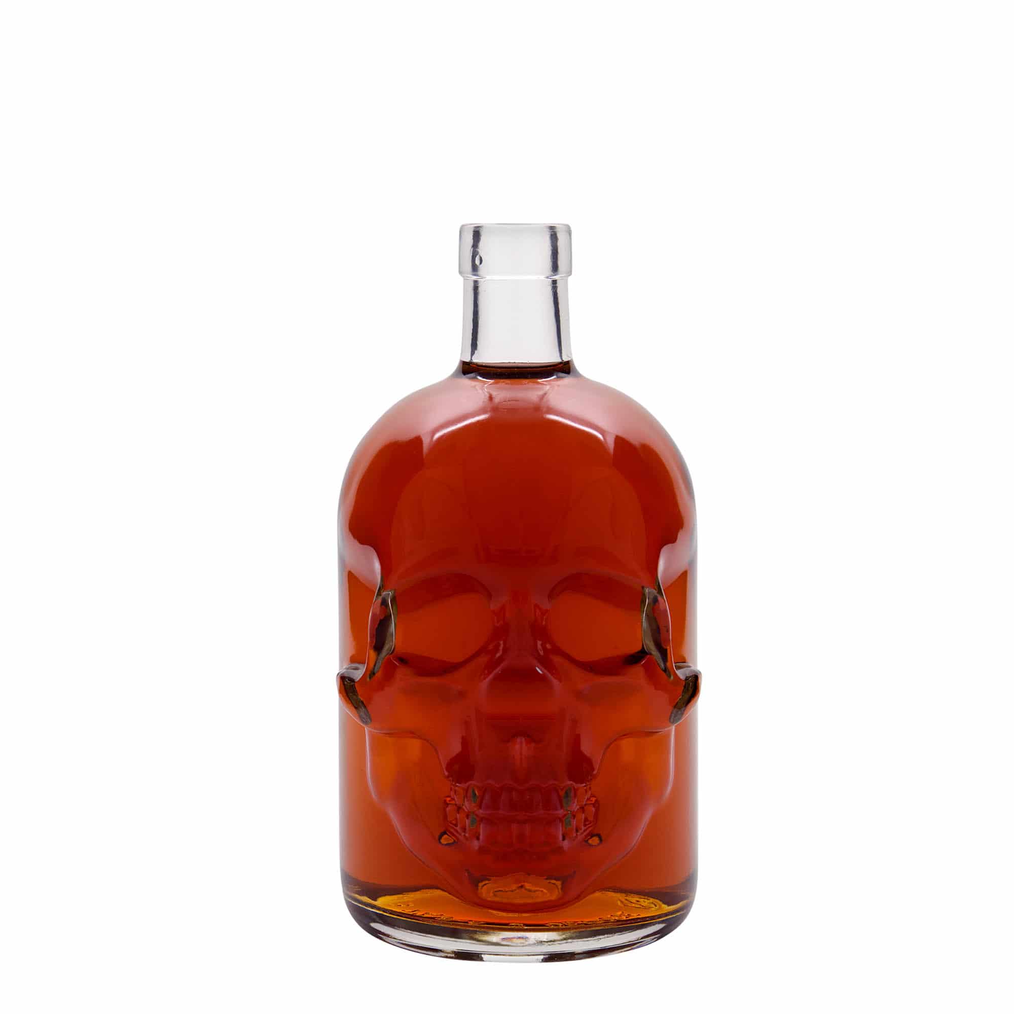 700 ml glass bottle 'Skull', closure: cork