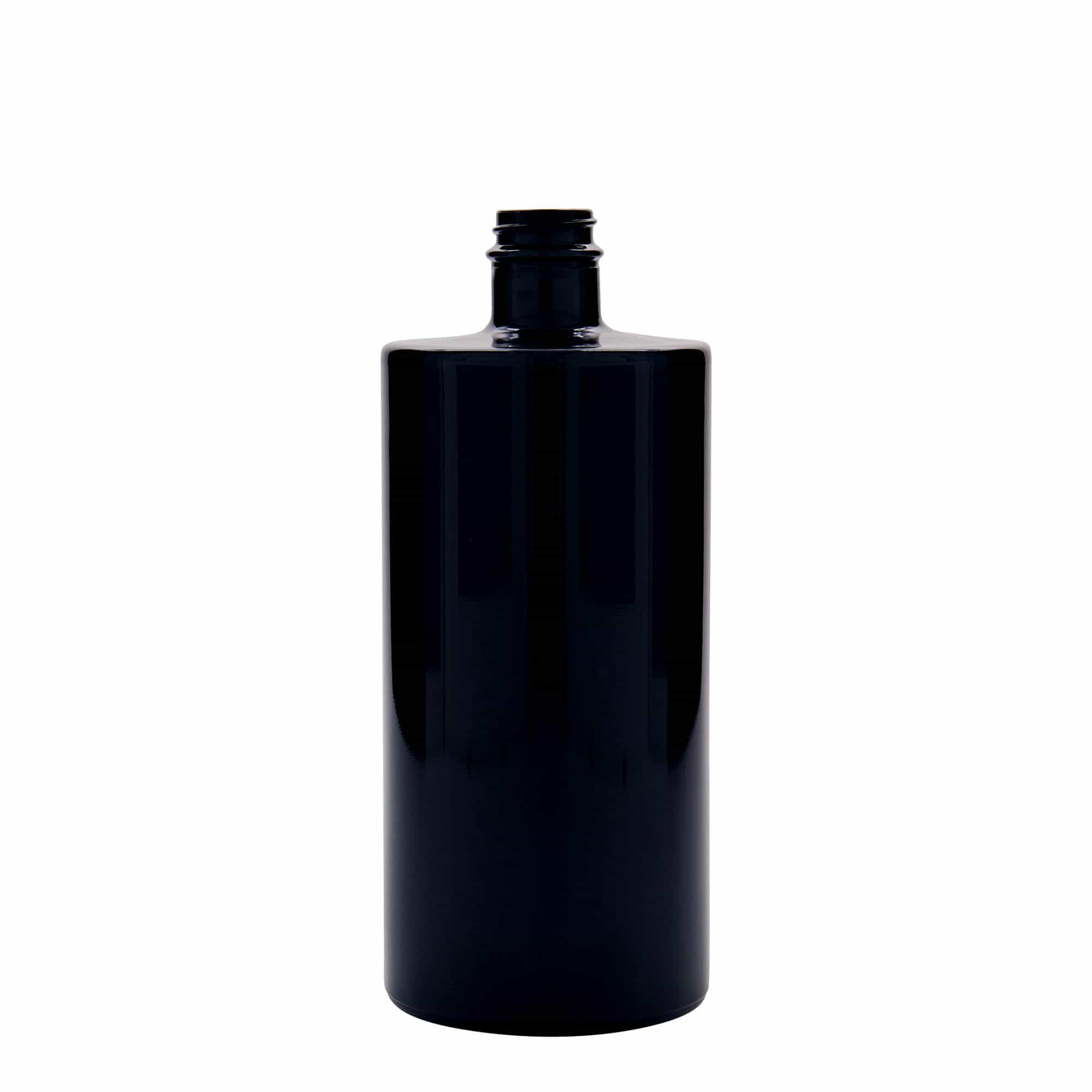 700 ml glass bottle 'Carla', black, closure: GPI 28