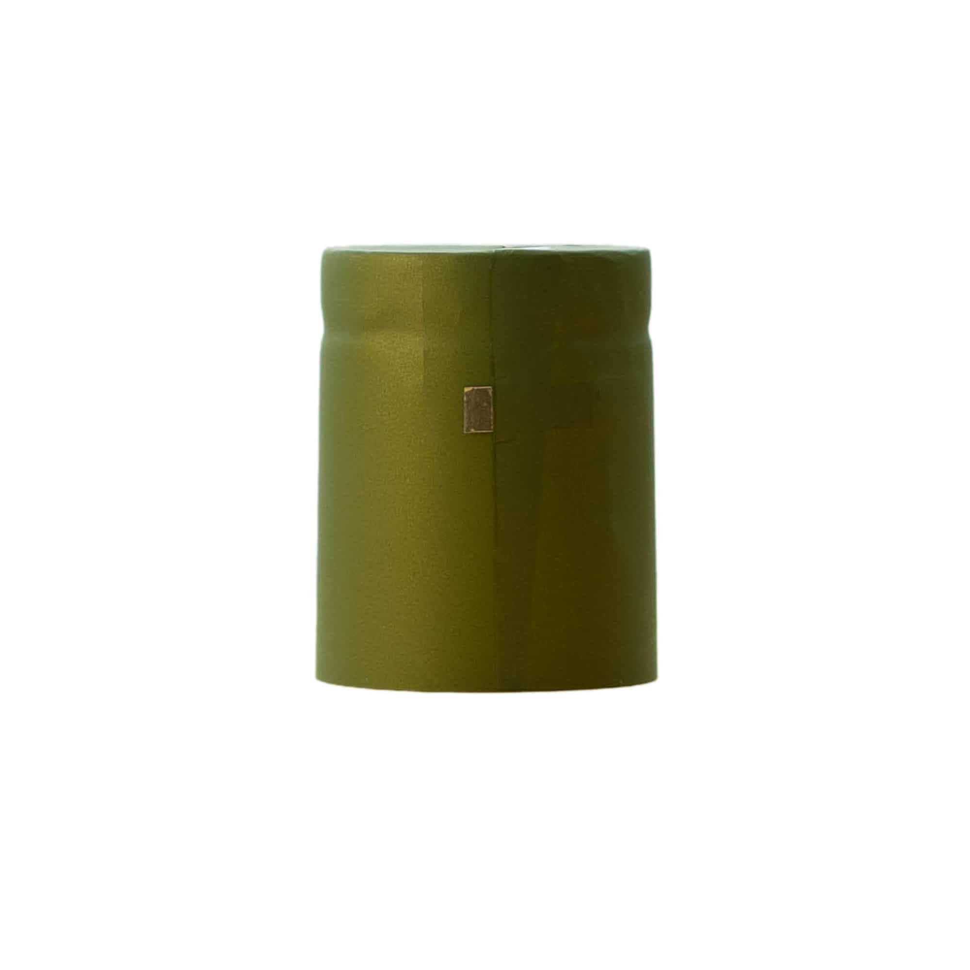 Heat shrink capsule 32x41, PVC plastic, olive green