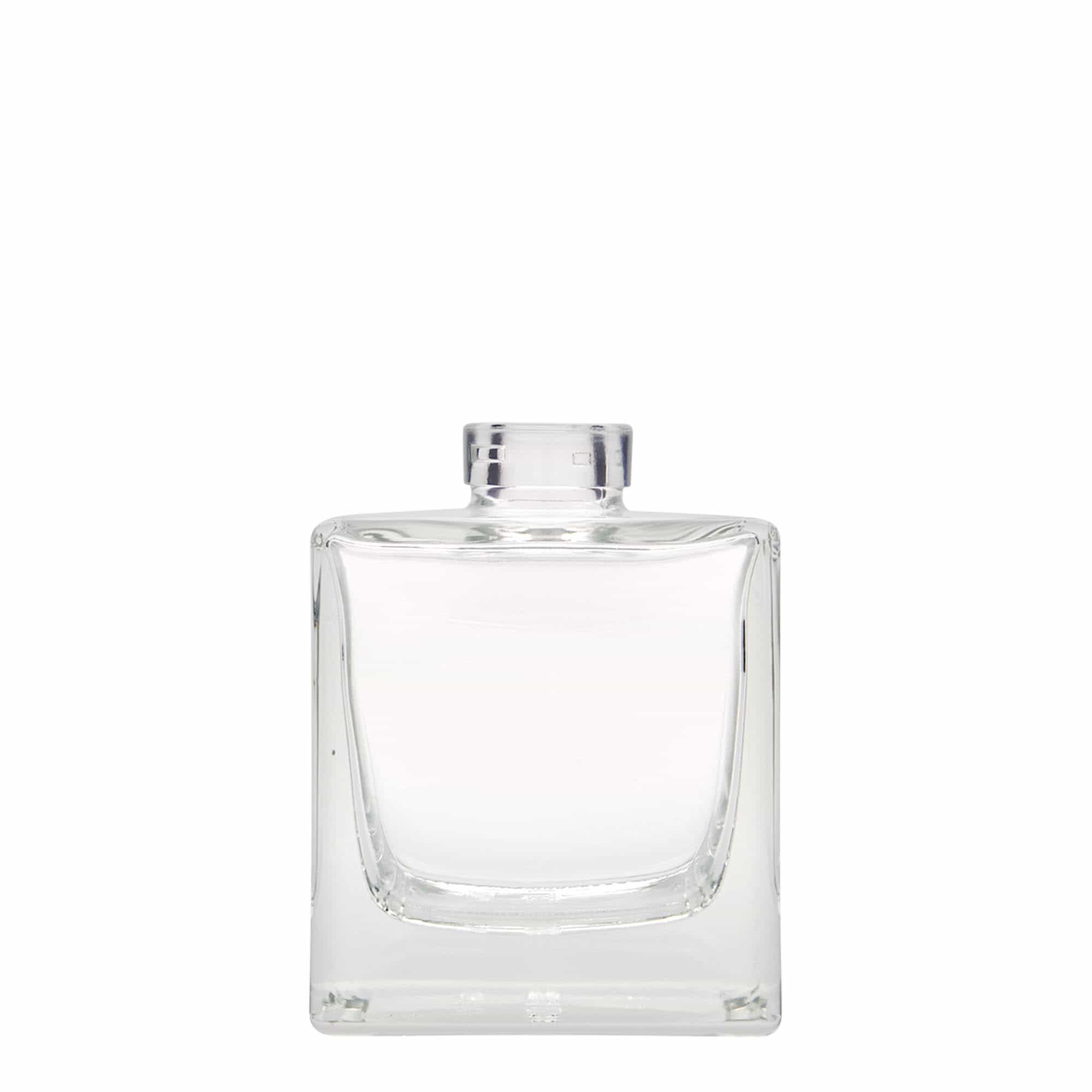 200 ml glass bottle 'Cube', square, closure: cork