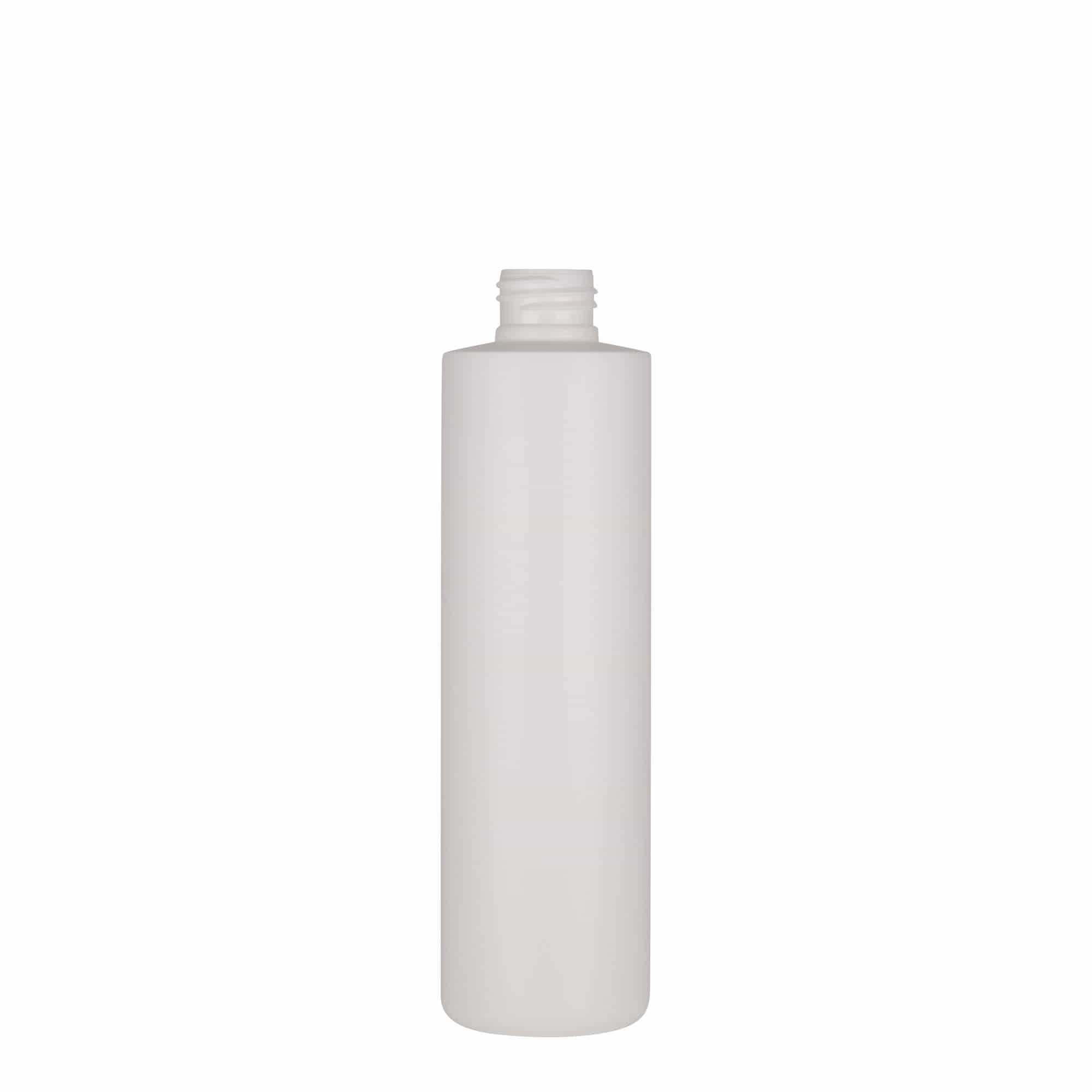 250 ml plastic bottle 'Pipe', green HDPE, white, closure: GPI 24/410