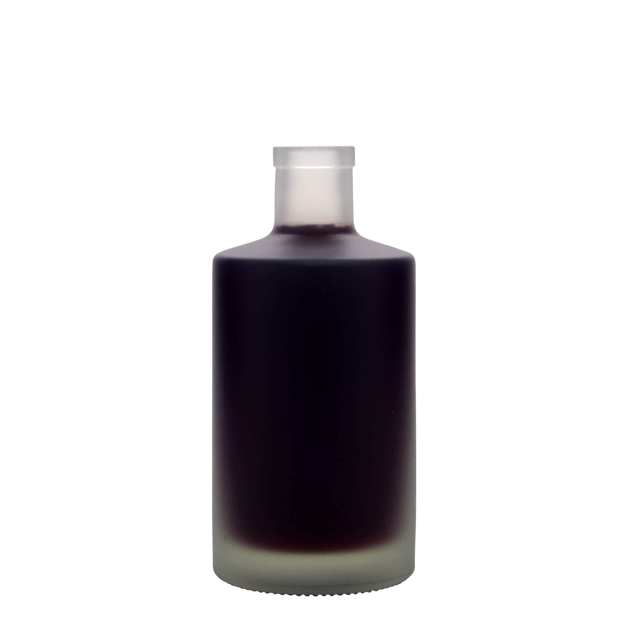 500 ml glass bottle 'Caroline', frosted, closure: cork