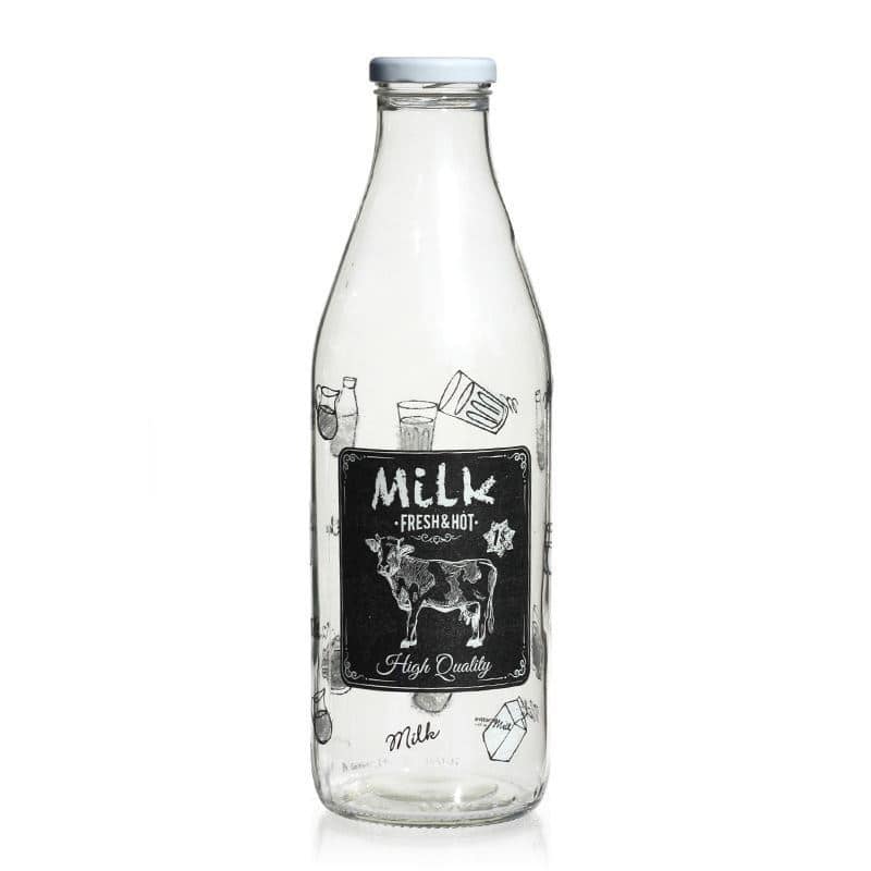 1,000 ml milk bottle 'Lavagna', closure: twist off (TO 43)