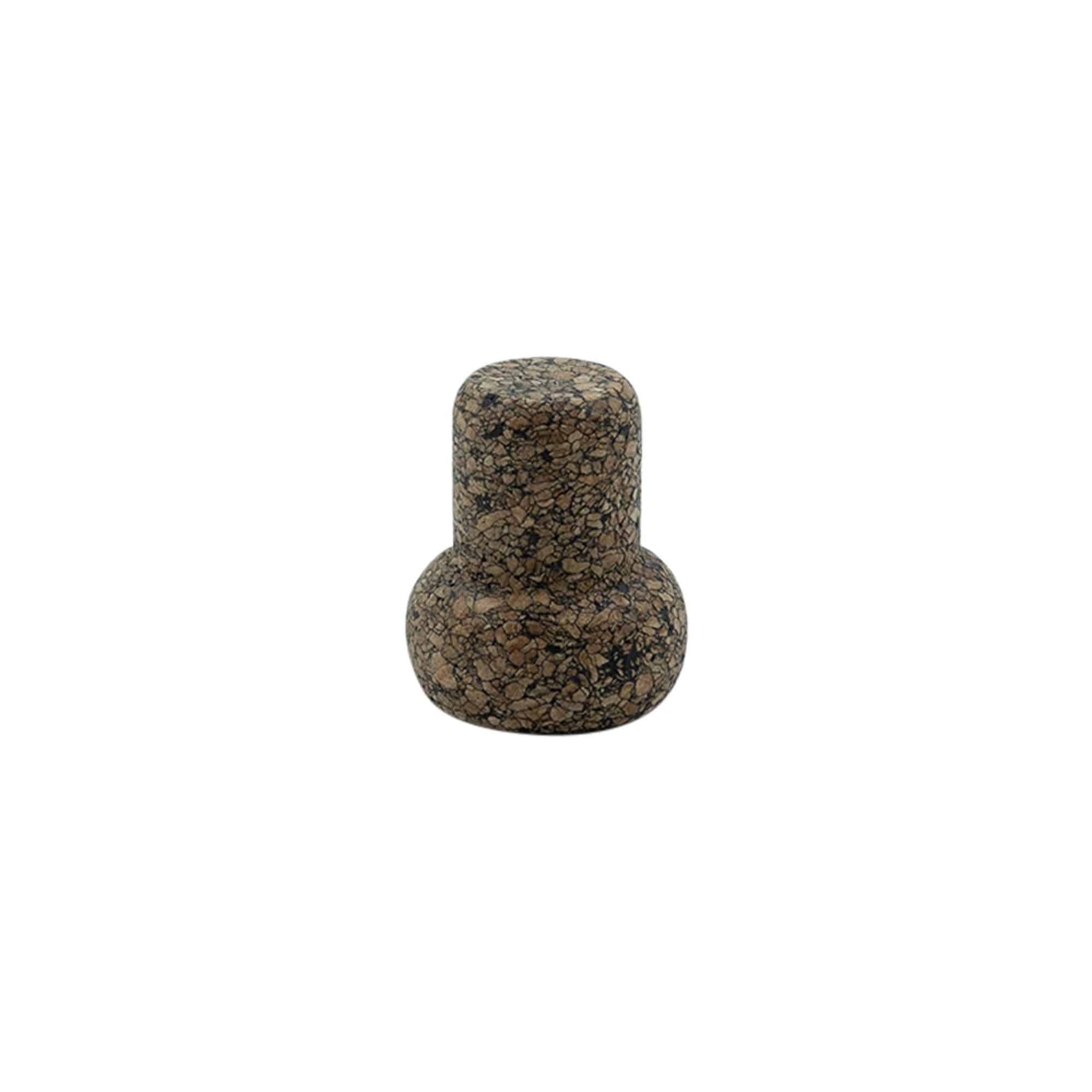 19.5 mm mushroom cork 'Barrel', Corkcoal, for opening: cork