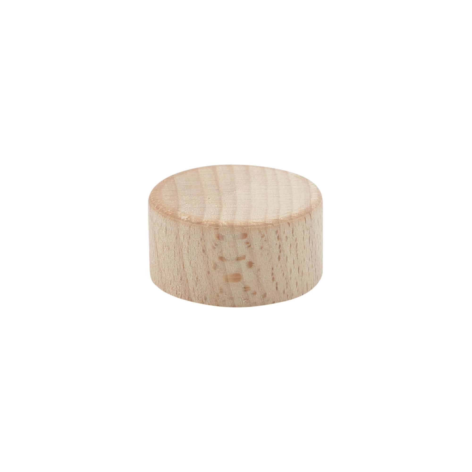 Screw cap, wood, beige, for opening: GPI 28/400