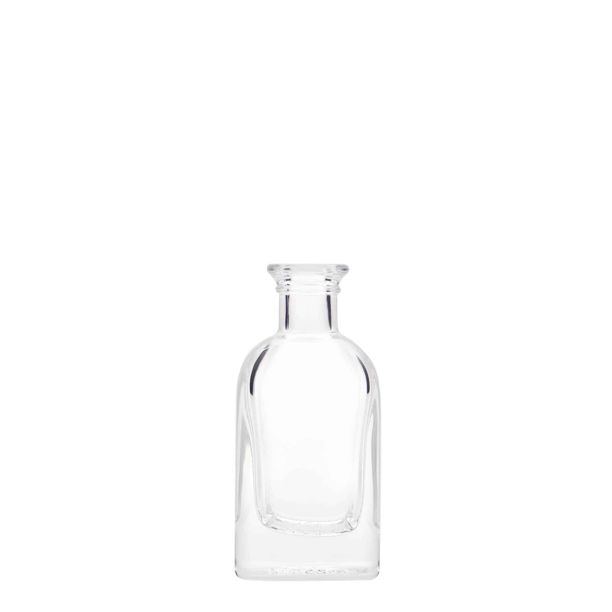 40 ml glass apothecary bottle Carré, square, closure: cork