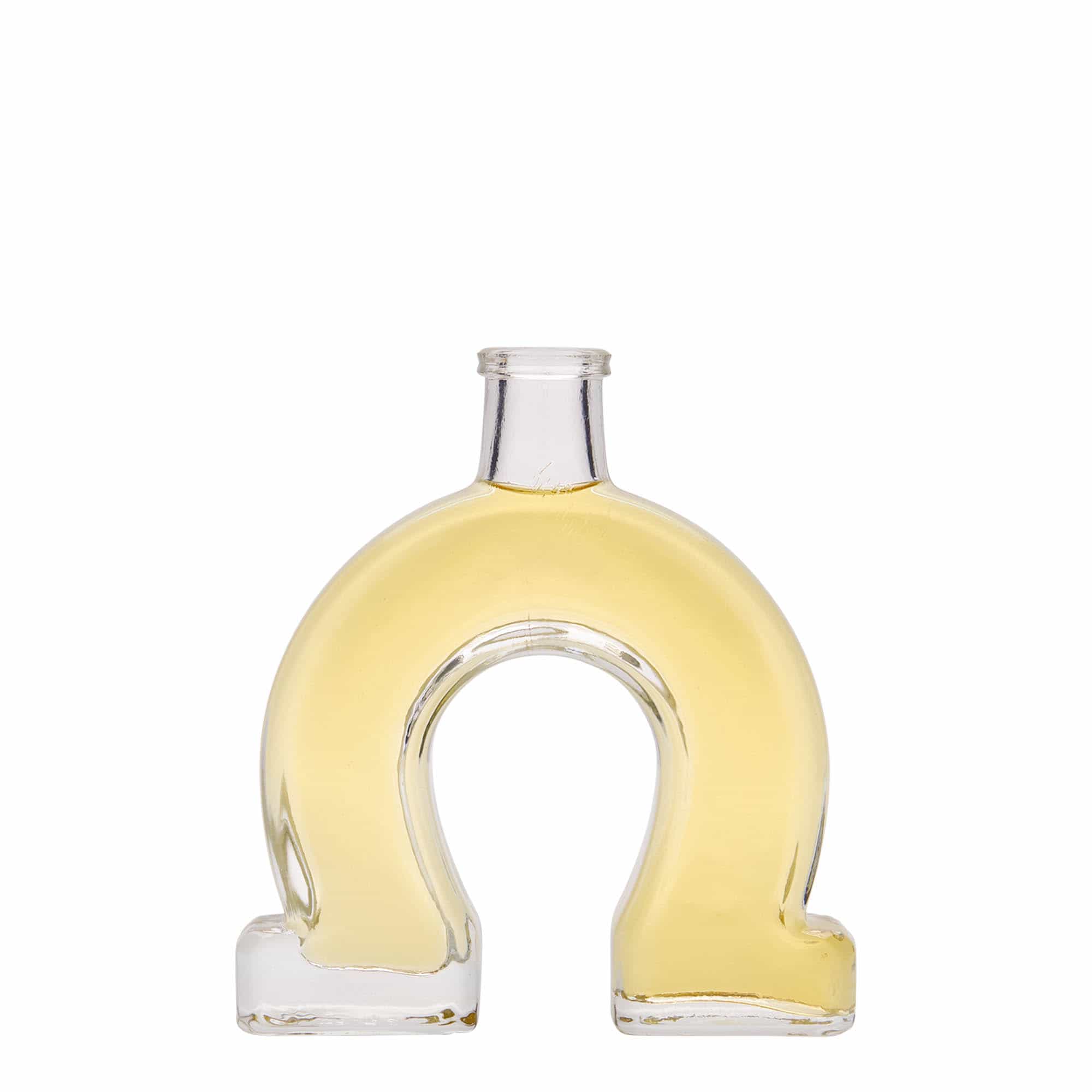 100 ml glass bottle 'Horseshoe', closure: cork